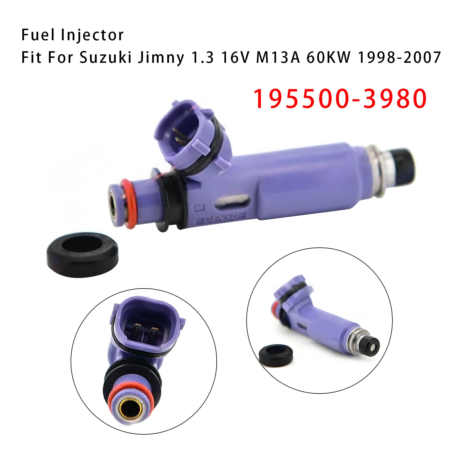 1998-2007 Suzuki Jimny 1.3 16V M13A 1Pcs Fuel Injector 195500-3980