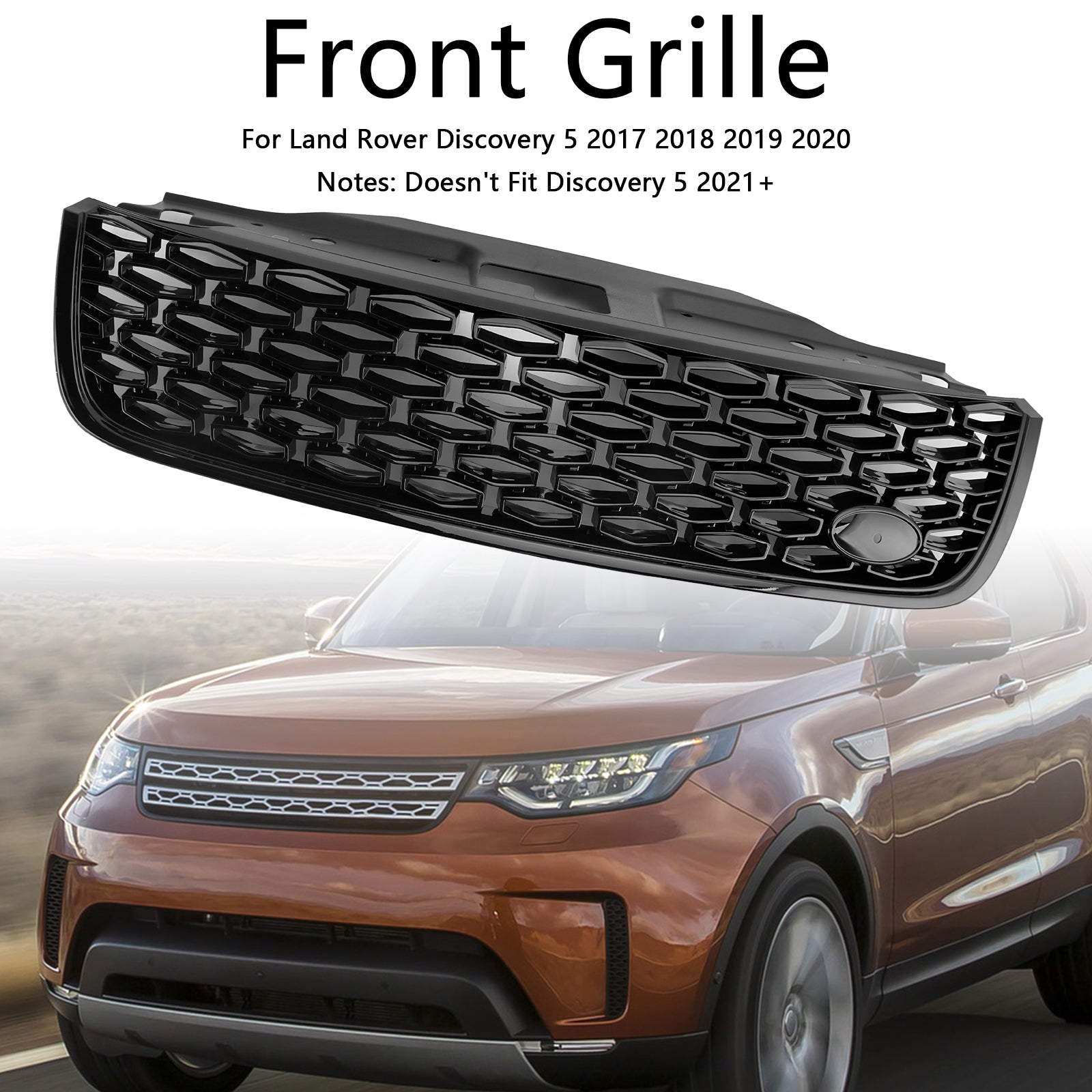 2017-2020 Land Rover Discovery 5 L462 Dynamic Style Front Grille Black