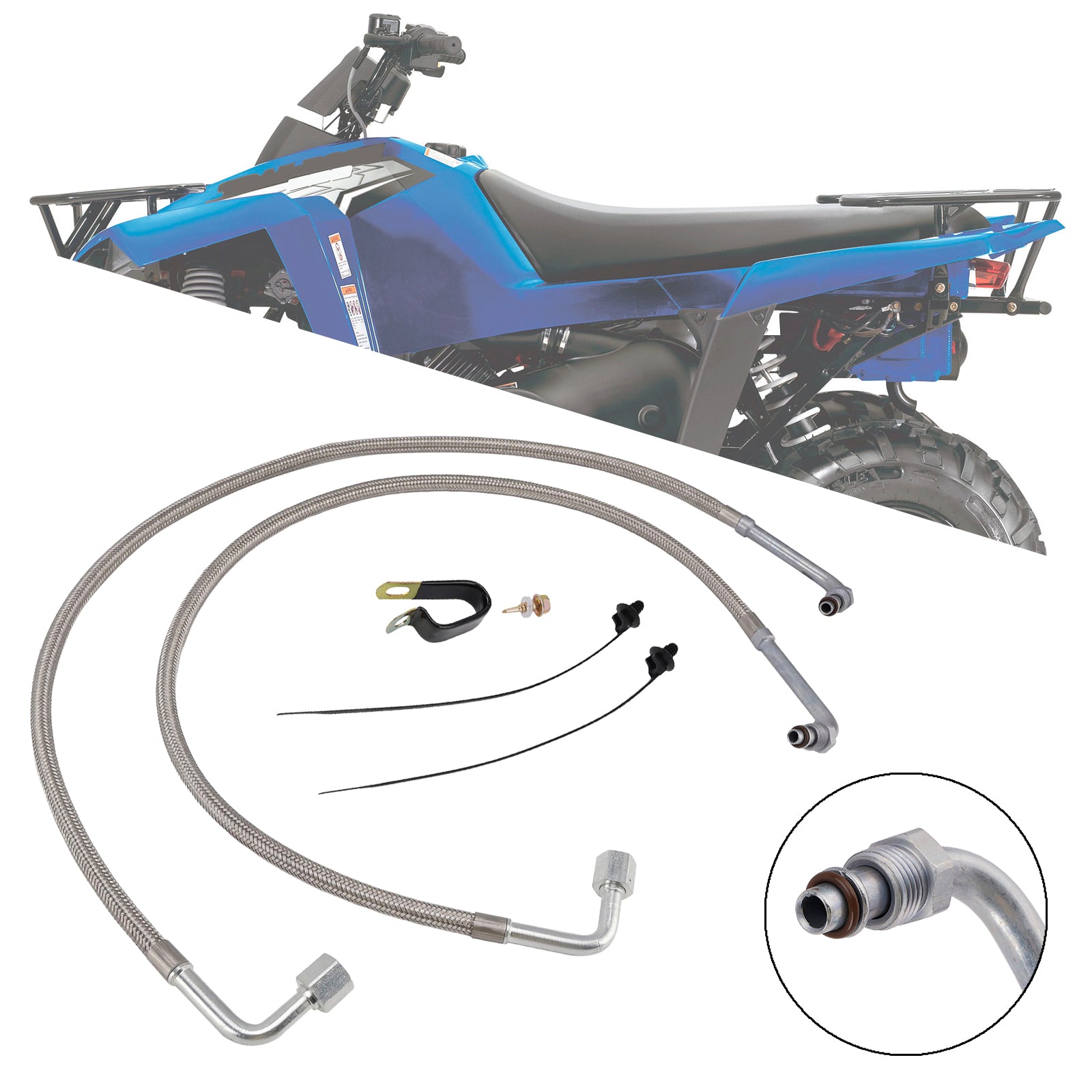 Pair Oil Cooler Lines Oil Hose 2204030 For Polaris Magnum Trail Boss 330 03-08