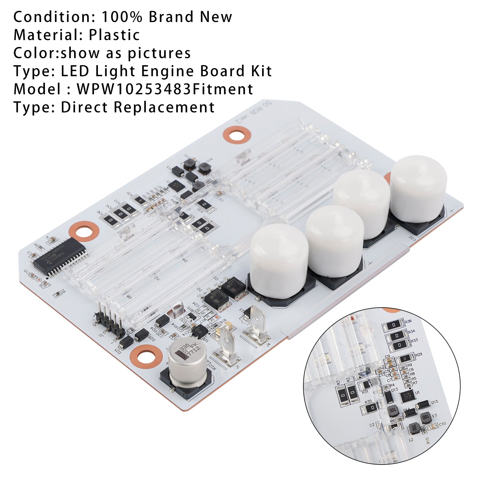 619818Z LED ľahká súprava na dosku s ľahkými motormi pre Intellibrite 5G Color LED bazén Light