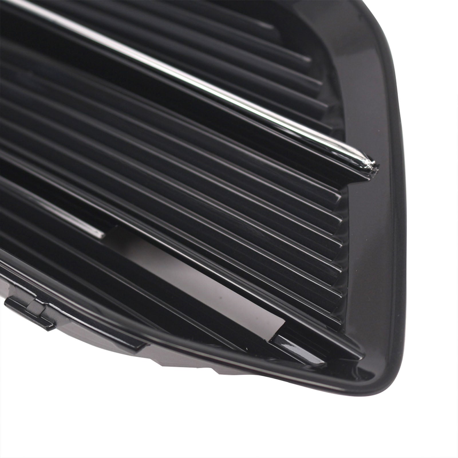 Black/Chrome Front Bumper Fog Light Grille Cover Bezel Fit Audi A5 2017-2019