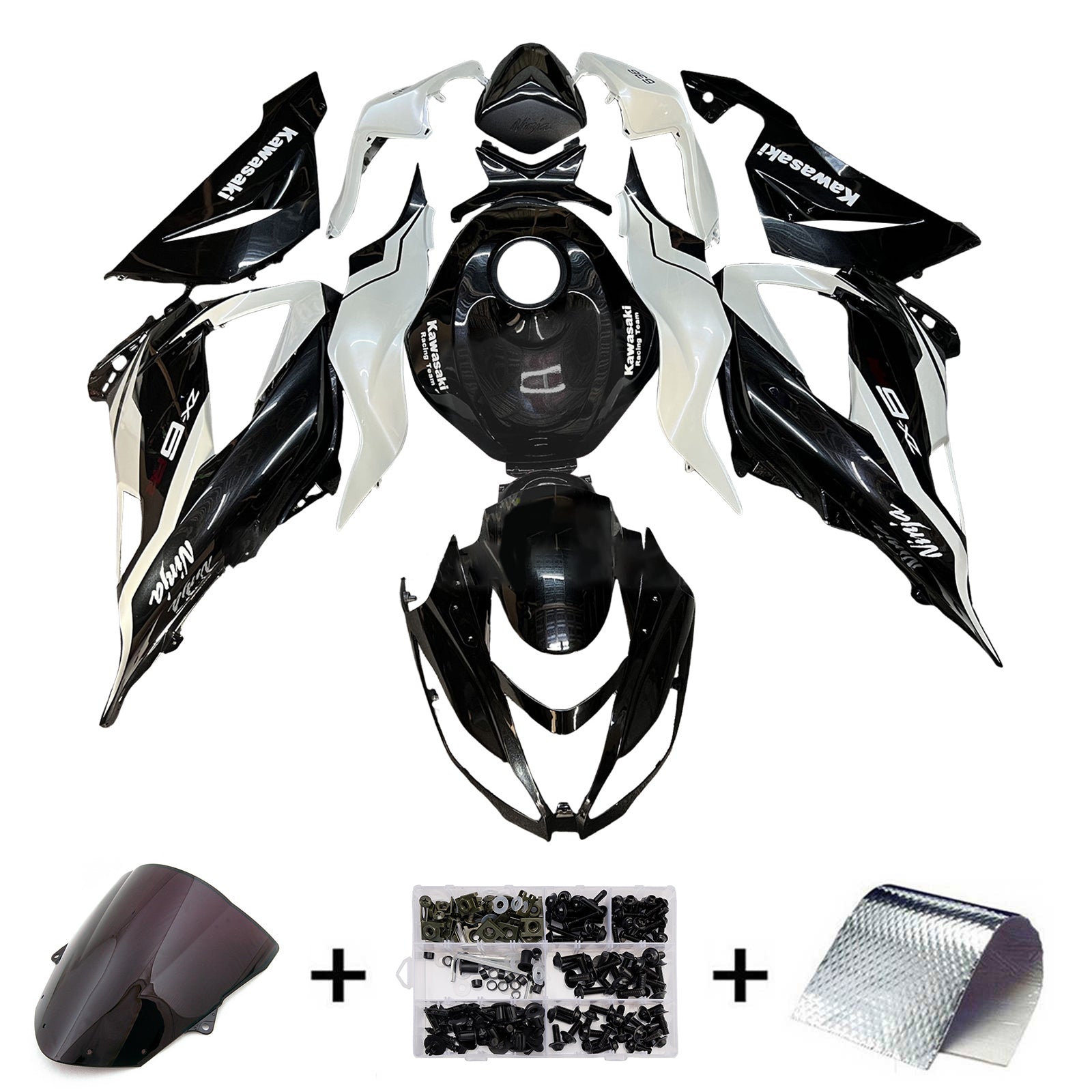 Injeksjon Fairing Kit Bodywork Plast Abs Fit for Kawasaki ZX6R 636 2013-2018