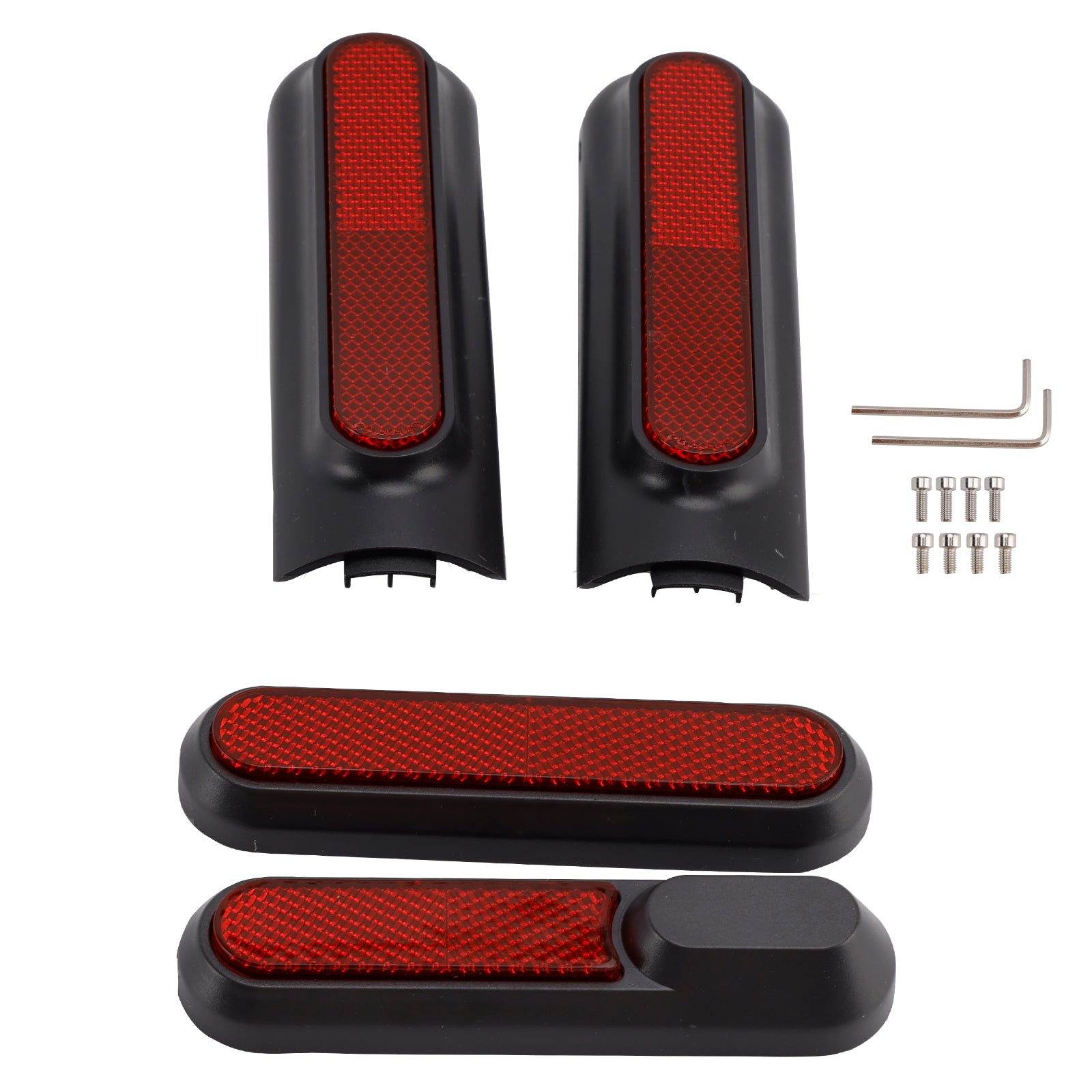 Conjunto de 4 tampas laterais de scooter com refletor traseiro para Xiaomi 4 Pro (1ª geração)