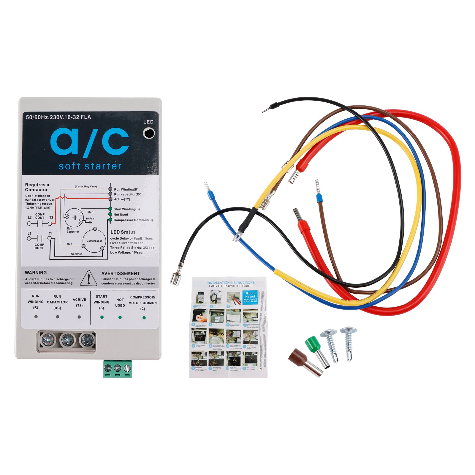 Proteção do motor reverso de partida suave AC (kit de instalação 16-32A +)