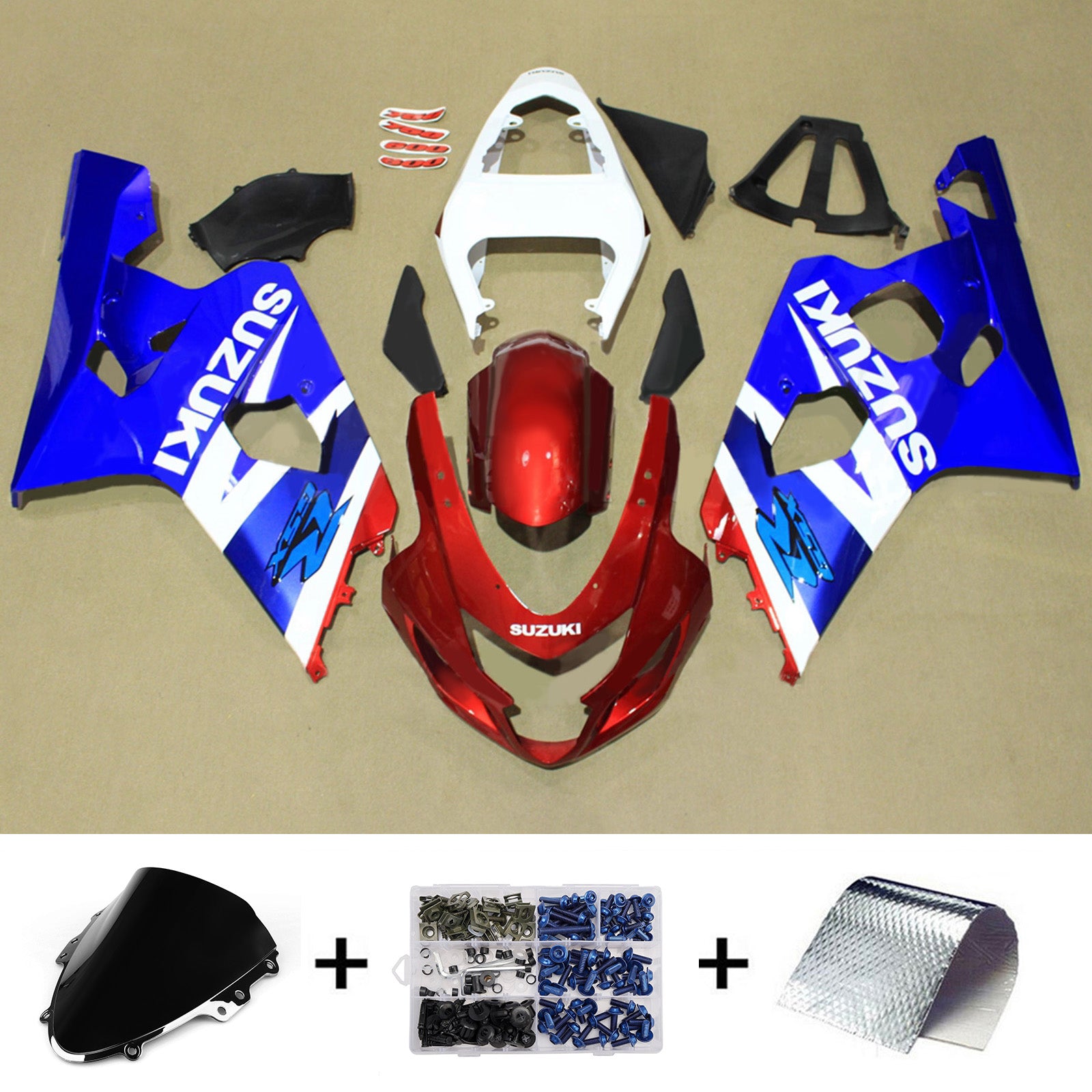Injection Fairing Kit Bodywork Plastic ABS For Suzuki GSXR 600/750 2004-2005 K4