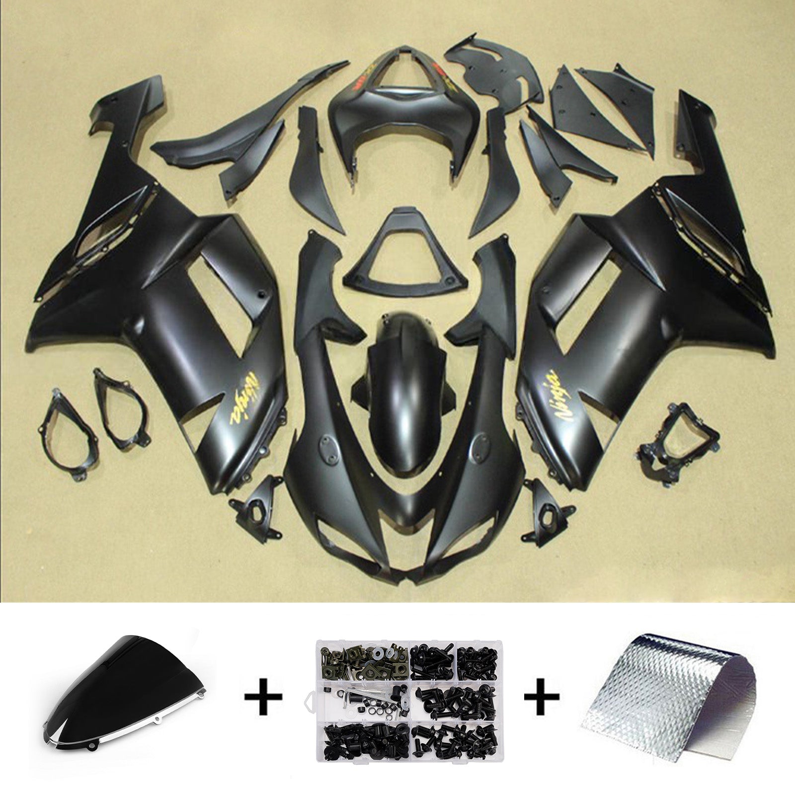 Injection Fairing Kit Bodywork Plastic ABS fit For Kawasaki ZX6R 636 2007-2008