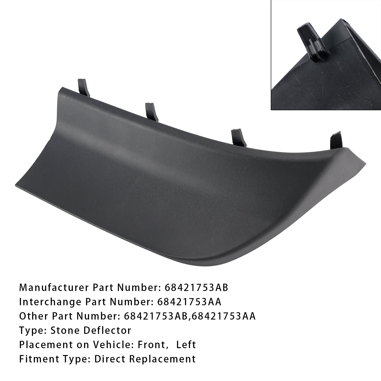 2021-2024 Jeep Grand Cherokee L frente esquerda Fáscia cuspiu 68421753ab