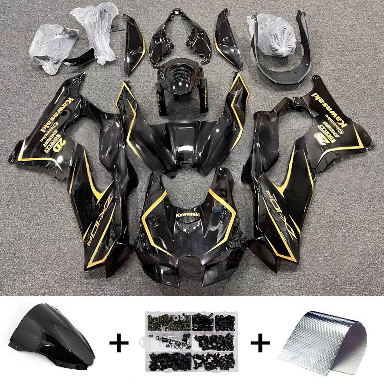 Kit carenatura iniezione Carrozzeria ABS adatto per Kawasaki ZX-10R ZX-10RR 2021-2025