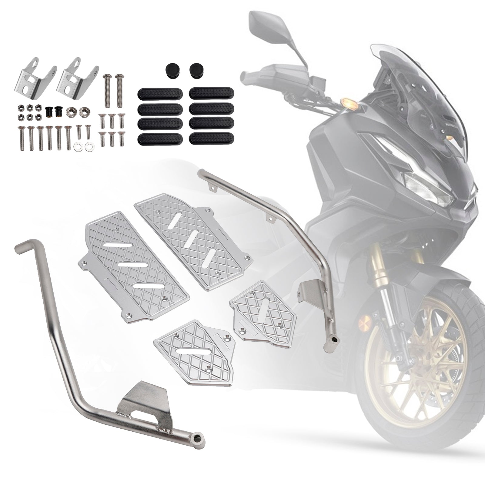 Engine Protect Guard Frame Lower Crash Bar For Honda Adv350 2022-2025 2024 Black