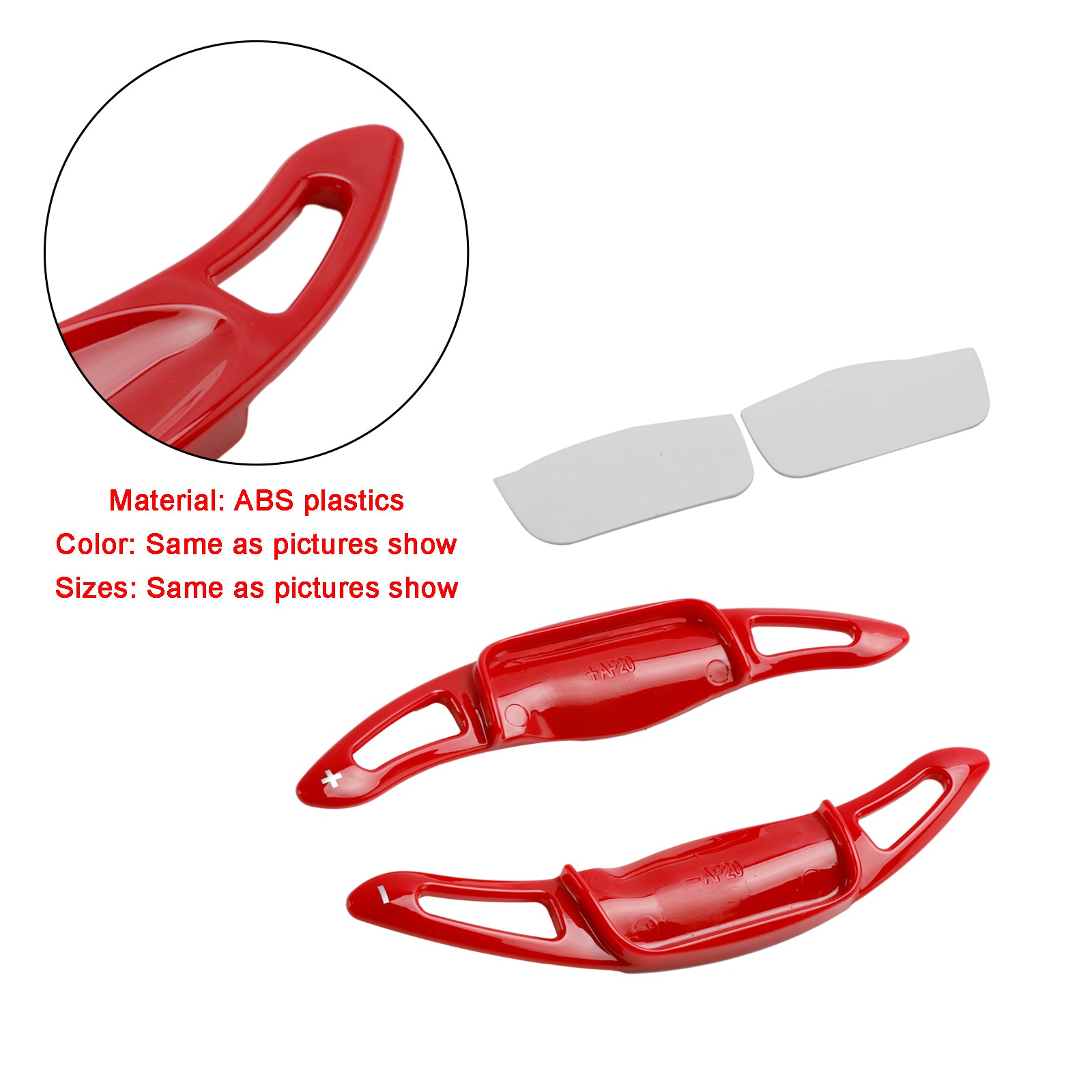 2pcs Red Wheel Roddle Shifter Extension Fit Toyota Camry Avalon Corolla