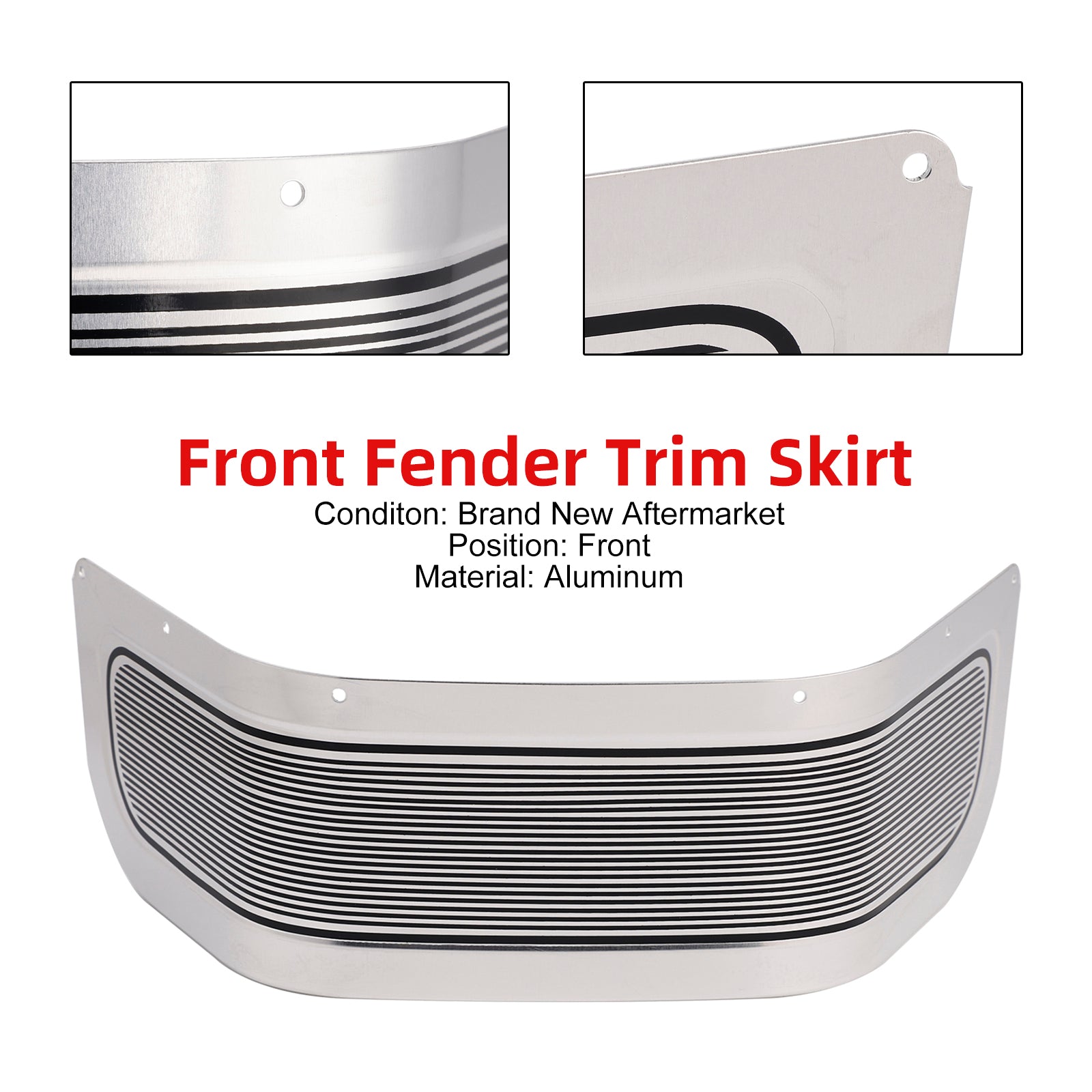 Front Fender Trim Skirt For Touring Road King Electra Glide 2014-2024