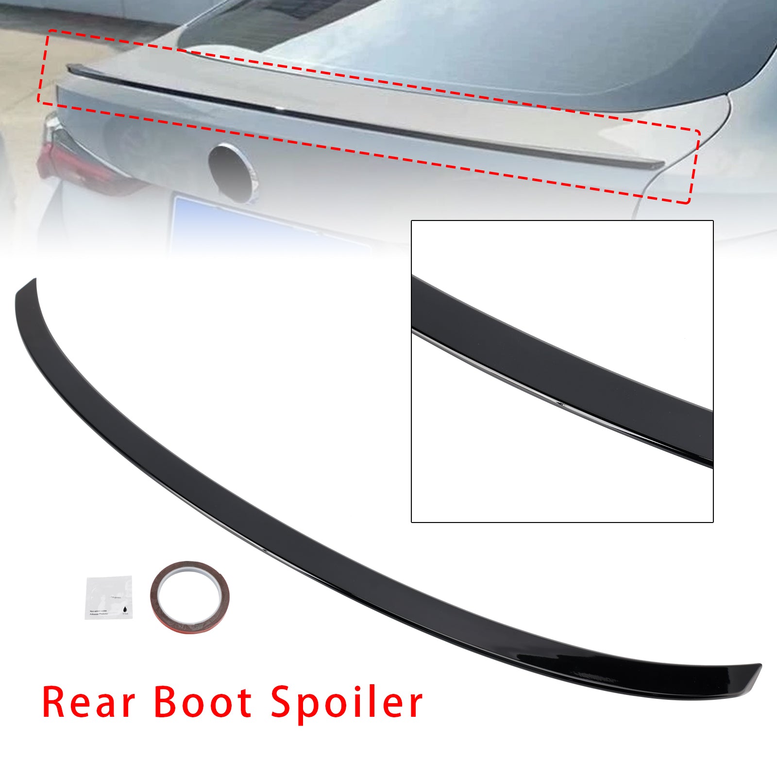 2021-2025 BMW 4 Series G26 Gran Coupe MP Style Gloss Black Rear Boot Spoiler