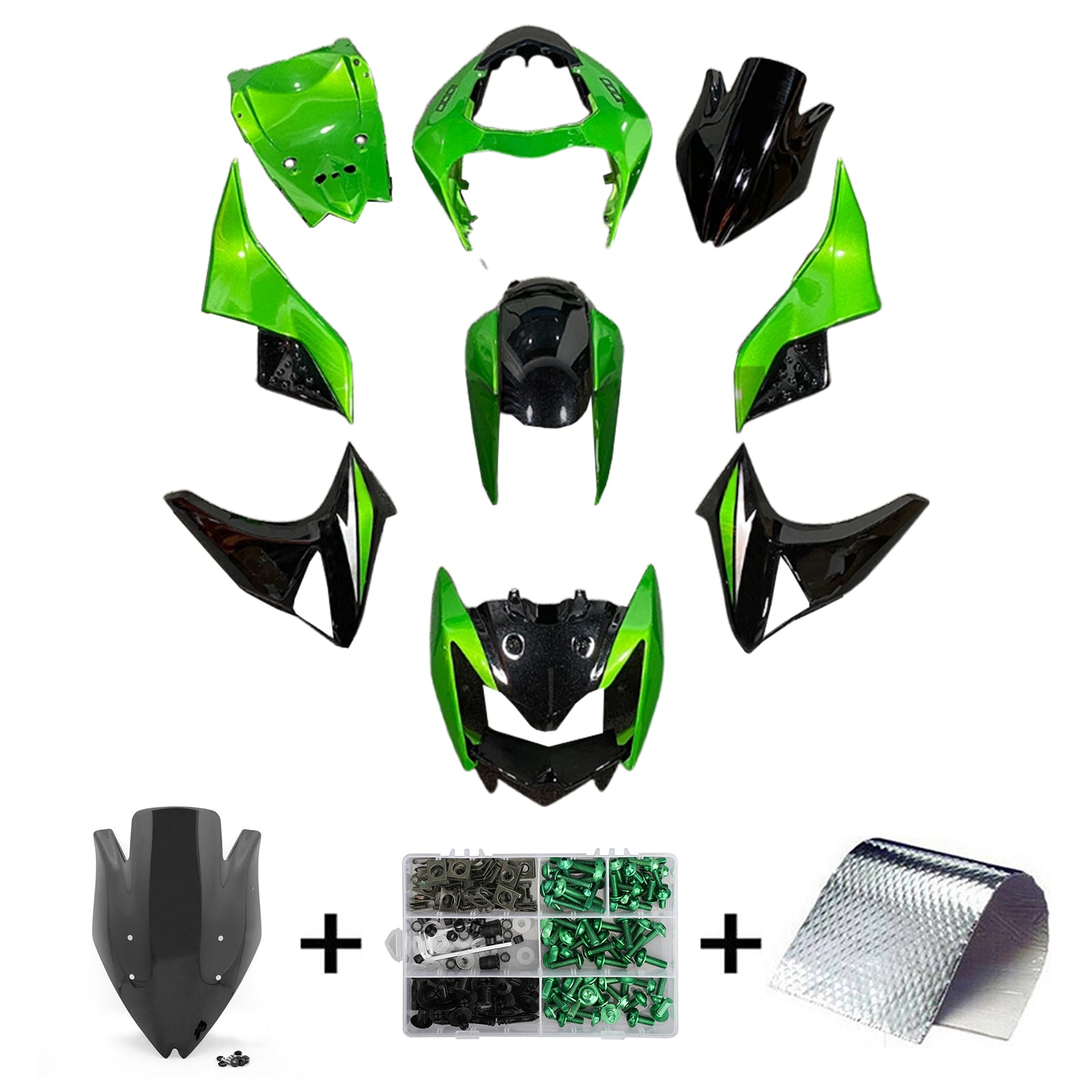 2007-2009 KAWASAKI Z1000 injektionsmässa kit Bodywork Plastic ABS