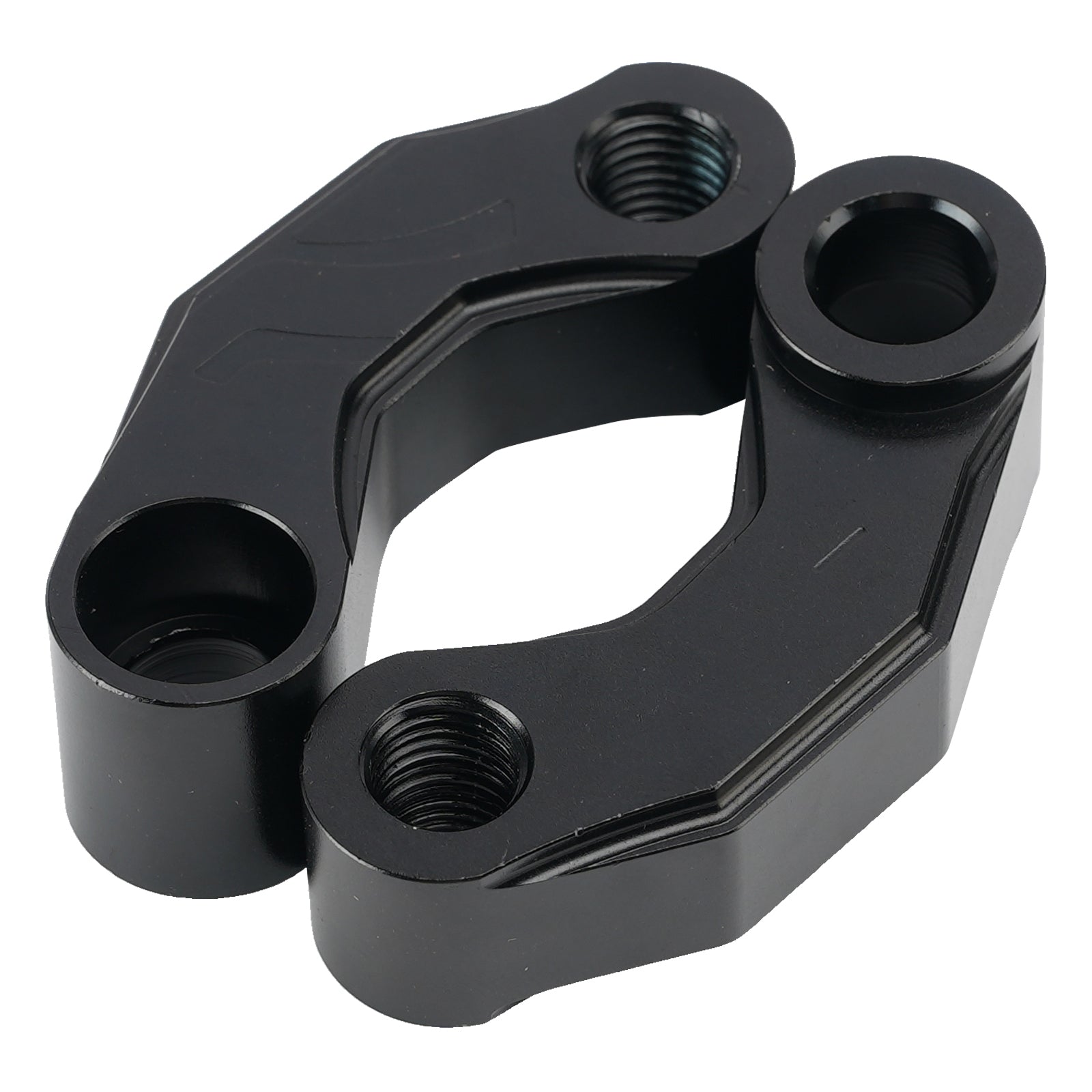 Pair Black Aluminum Mirror Extenders Risers Extension 10mm Universal Fit