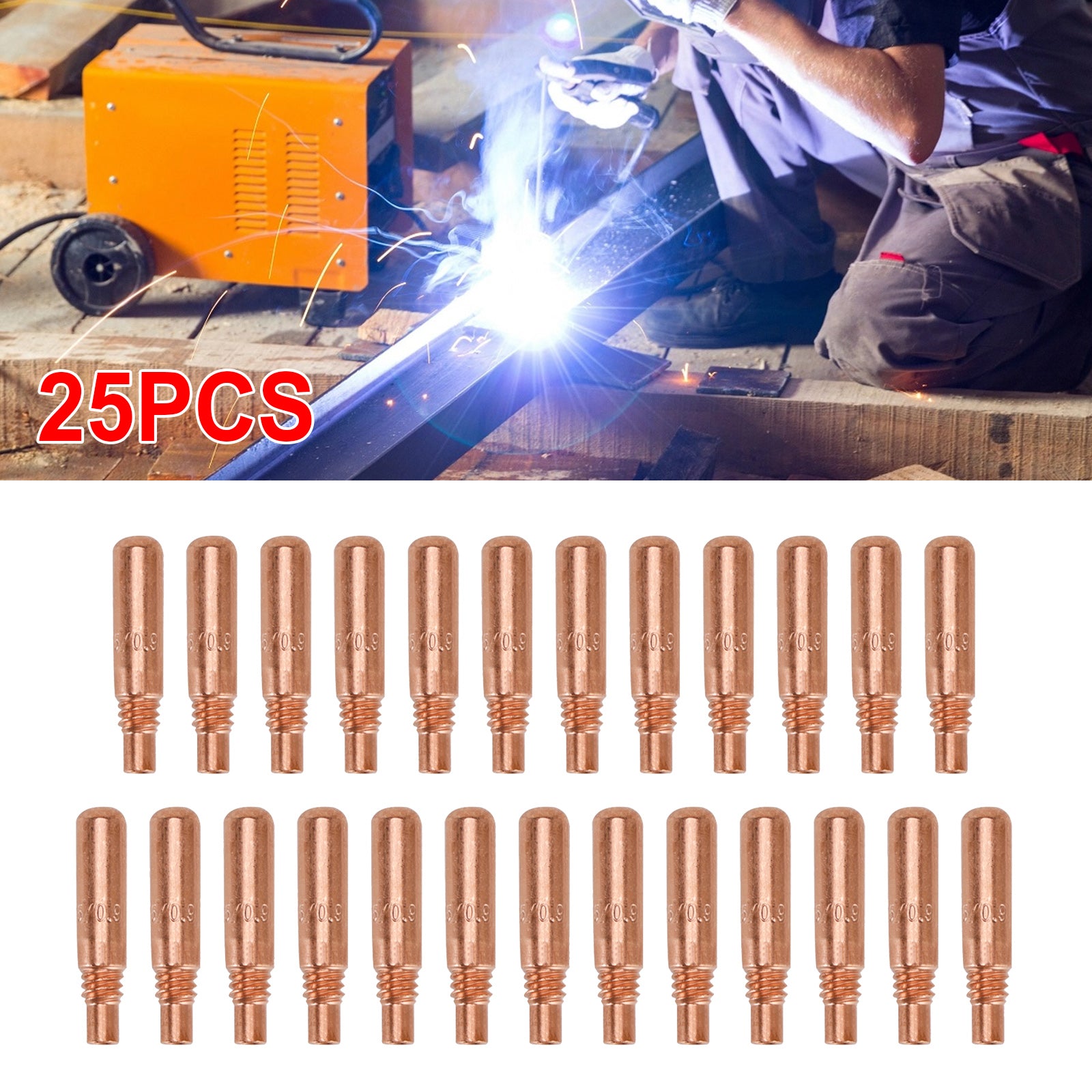 25 stuks.035" Contactpunten voor Miller MDX Acculock Multimatic T-M035