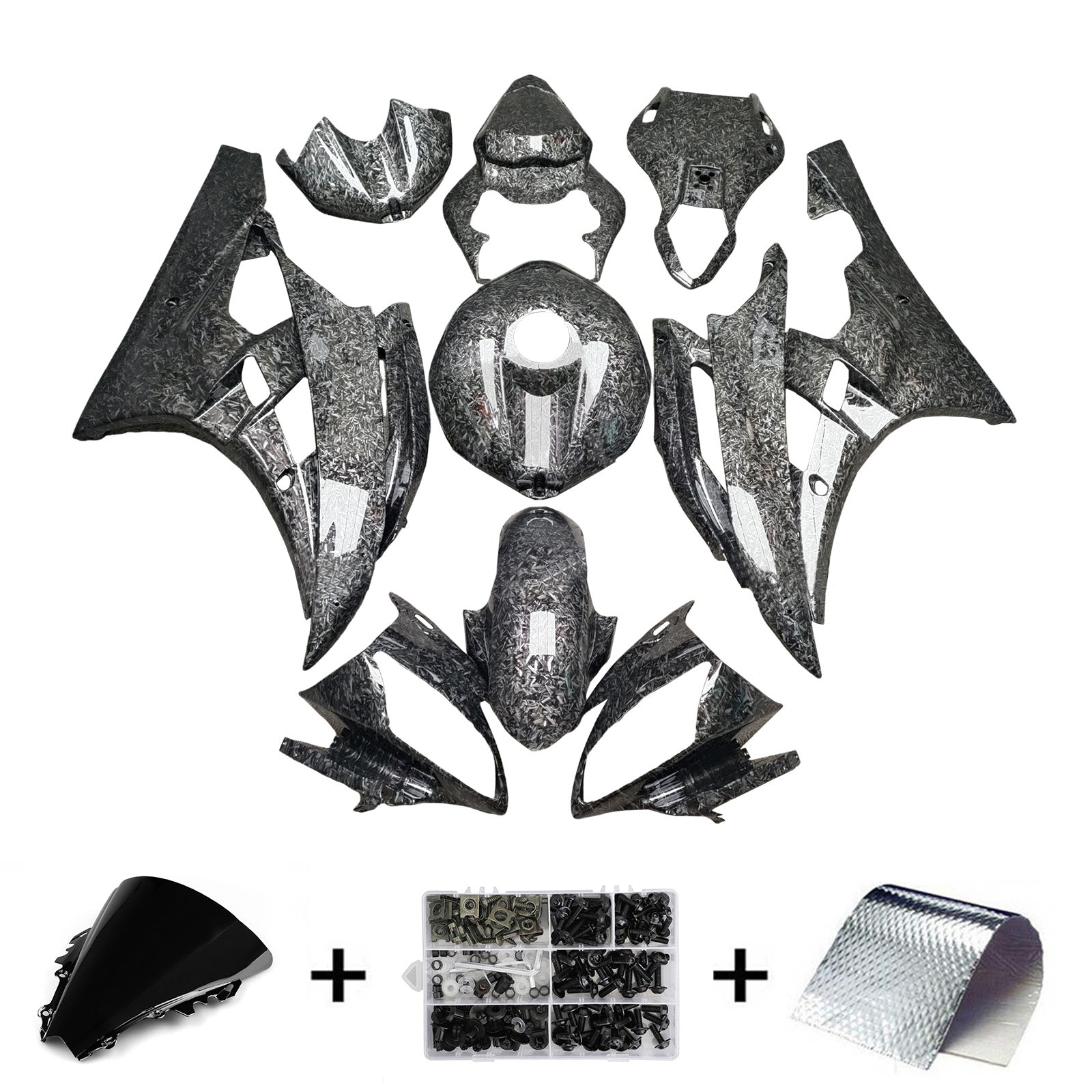 Kit de carénage d'injection carrosserie plastique ABS pour Yamaha YZFR6 YZF-R6 2006-2007