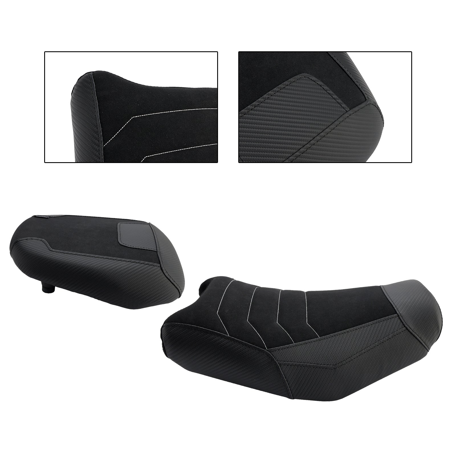 Driver&Passenger Seat Kit Rear Cushion Black For Suzuki V-Strom250Sx 2024-2025