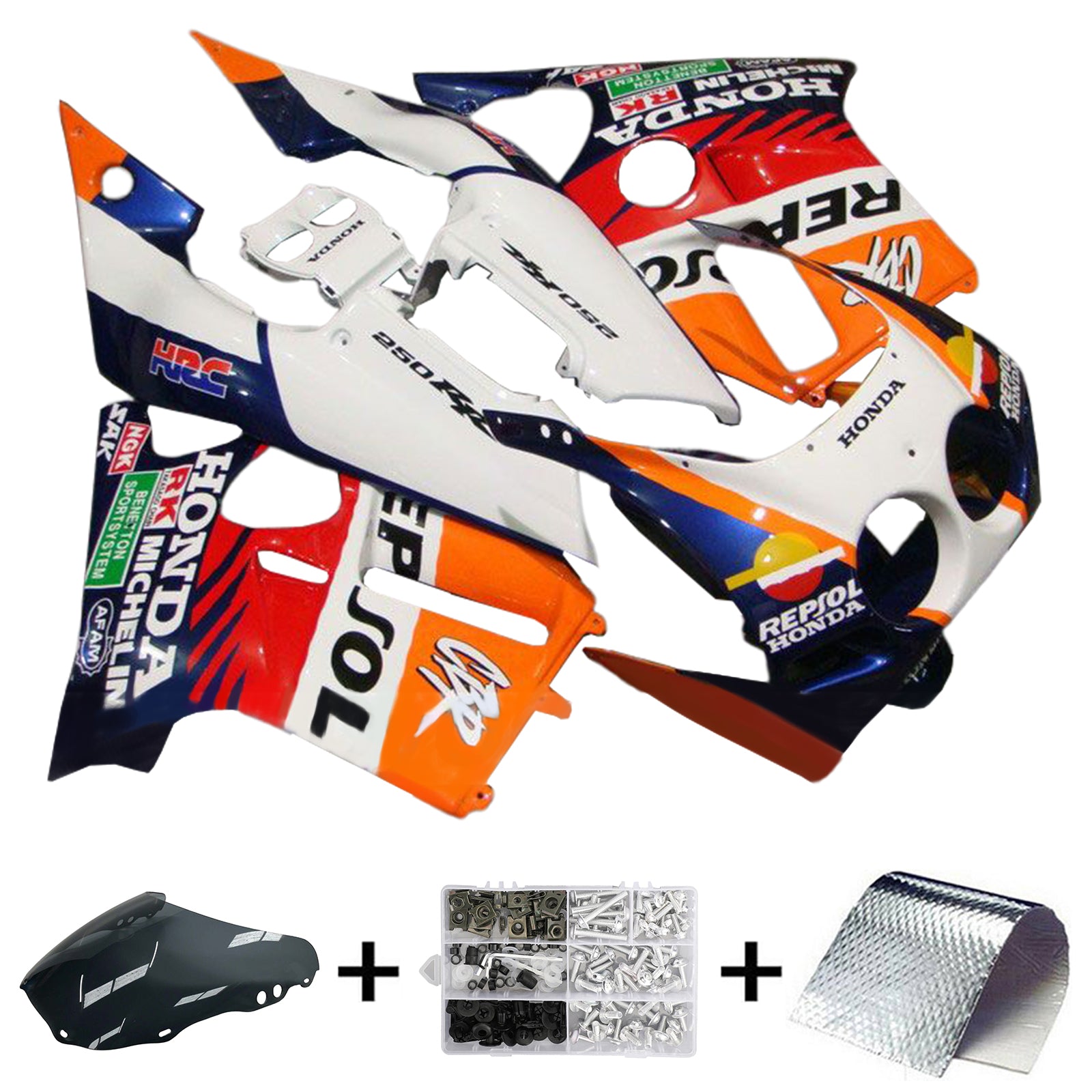 1988-1989 Honda CBR250RR MC19 Injeksjon Fairing Kit karosseri