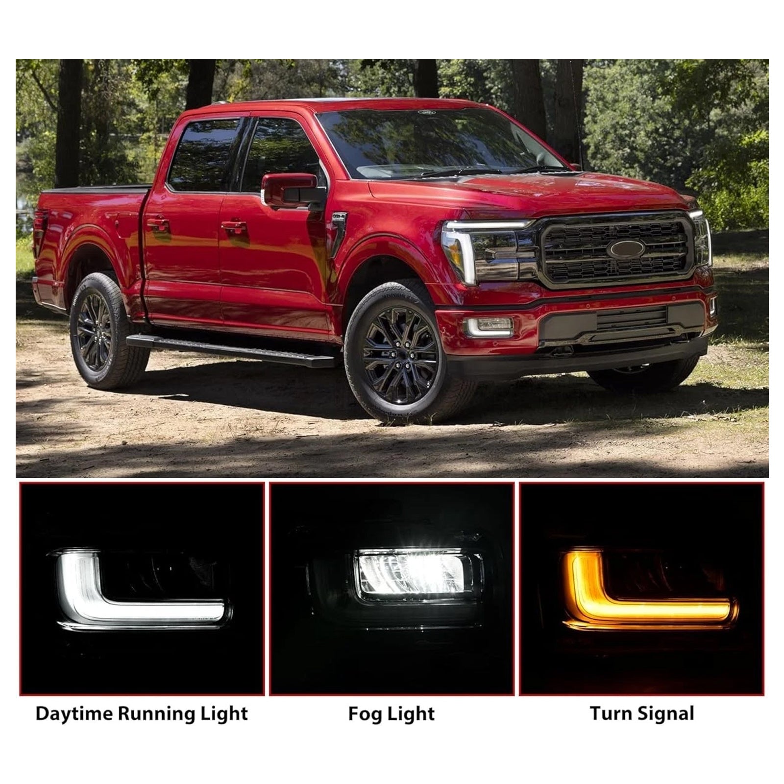 2024-2025 Ford F150 Feu antibrouillard avant droit LED RL3415A254AB RL3Z-15200-A