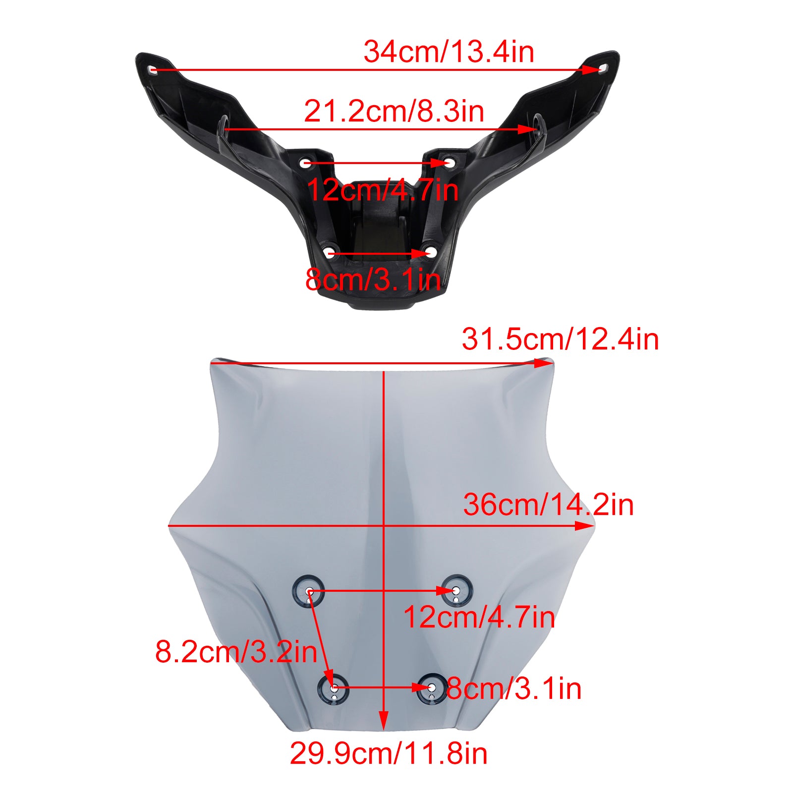 2024-2025 YAMAHA MT-09/SP Windshield WindScreen + Bracket