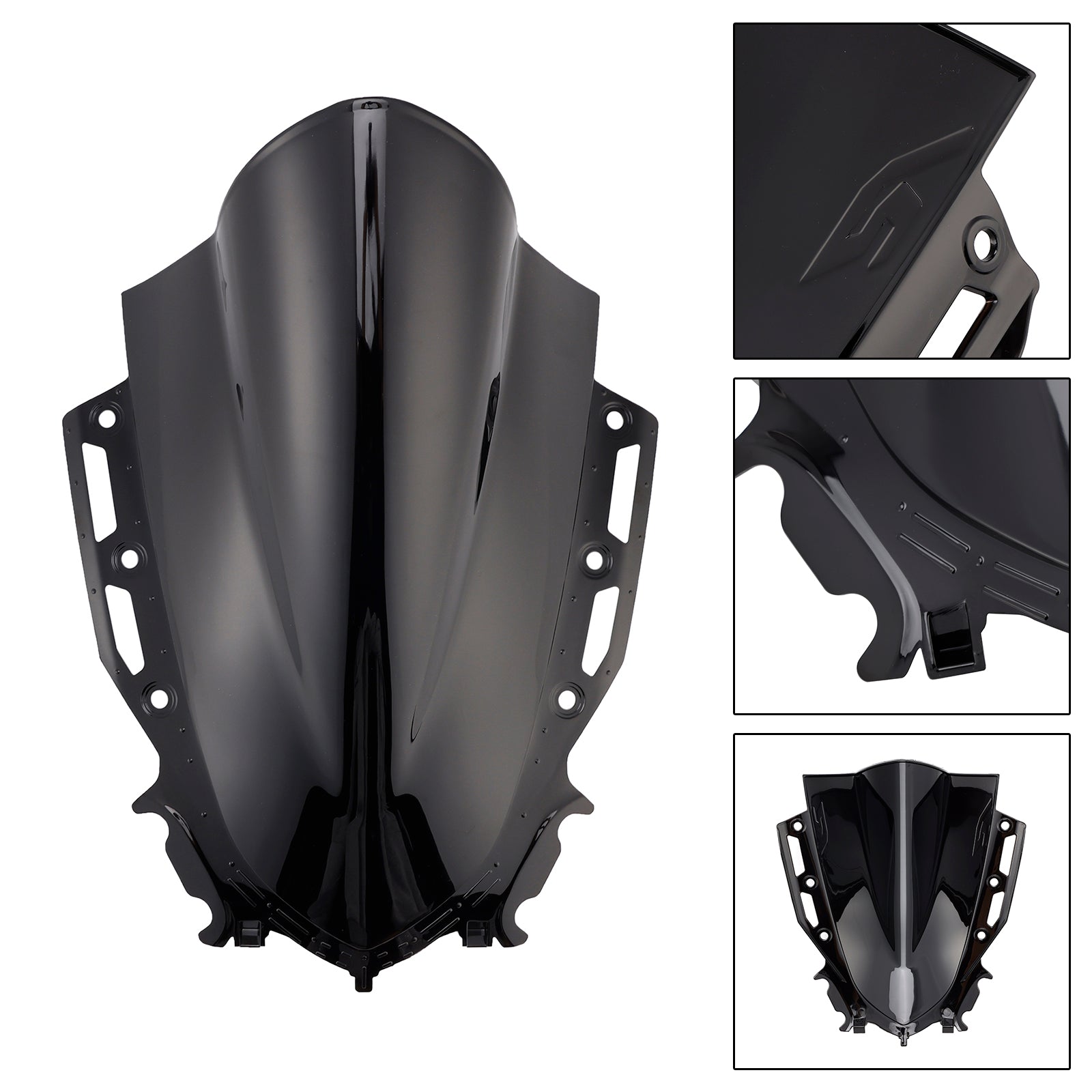 Černé sklo čelného skla vhodné pre Yamaha YZF R15 V4 2021-2024