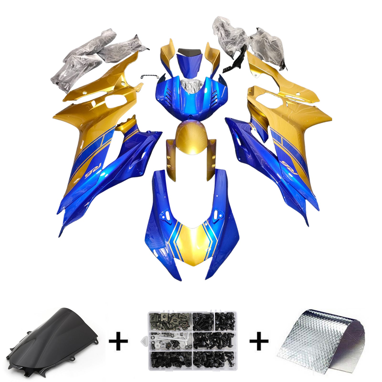 Kit de carénage d'injection Yamaha YZF-R6 2017-2023 carrosserie plastique ABS