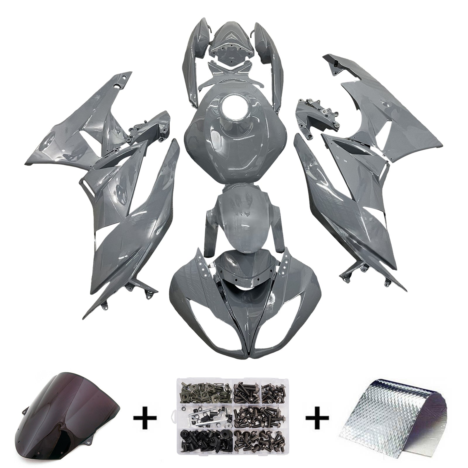 Injectiekuipset carrosserie kunststof ABS geschikt voor Kawasaki ZX6R 636 2009-2012