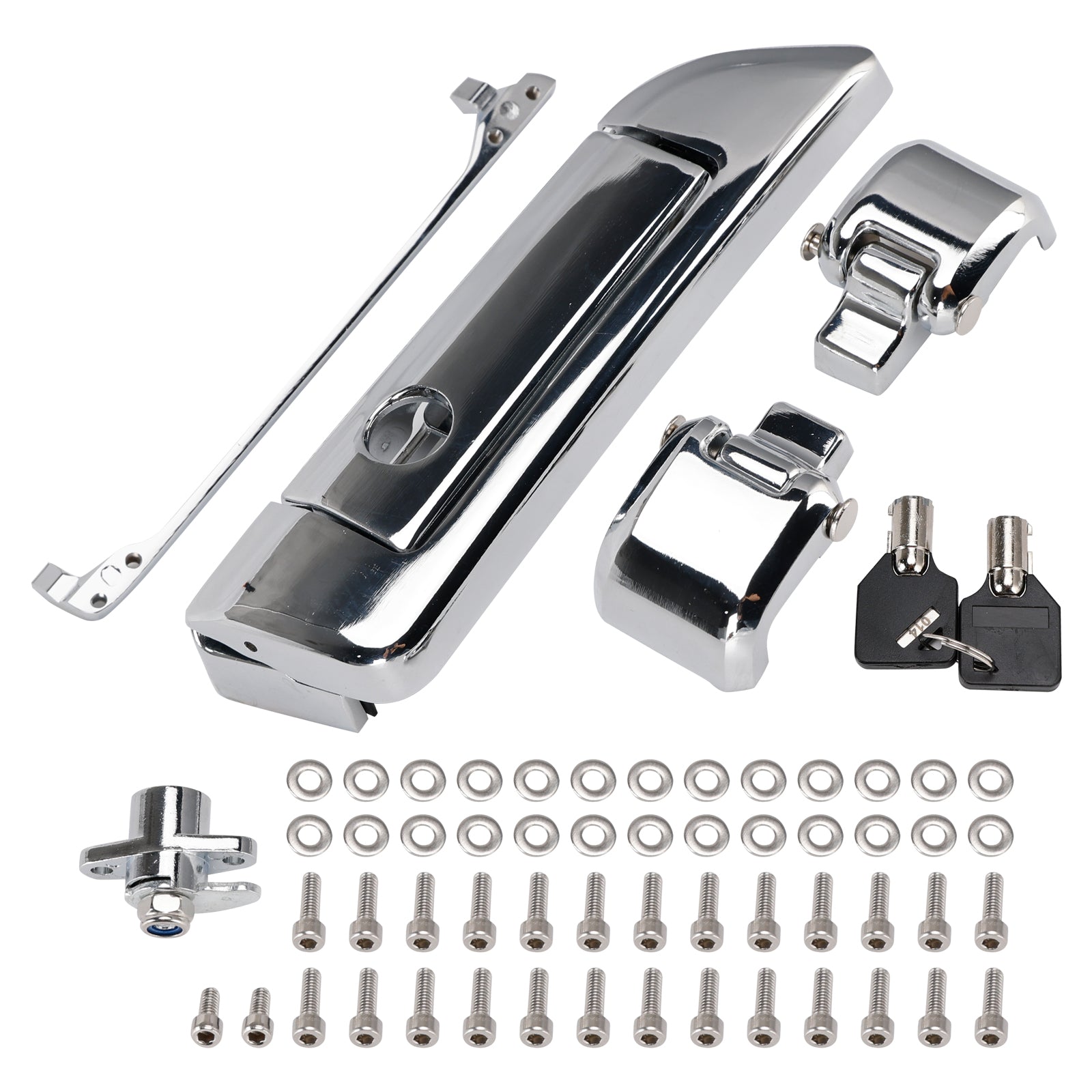 Kit charnières et loquets argent pour Touring Razor Chopped King Tour Pack 2014-2023
