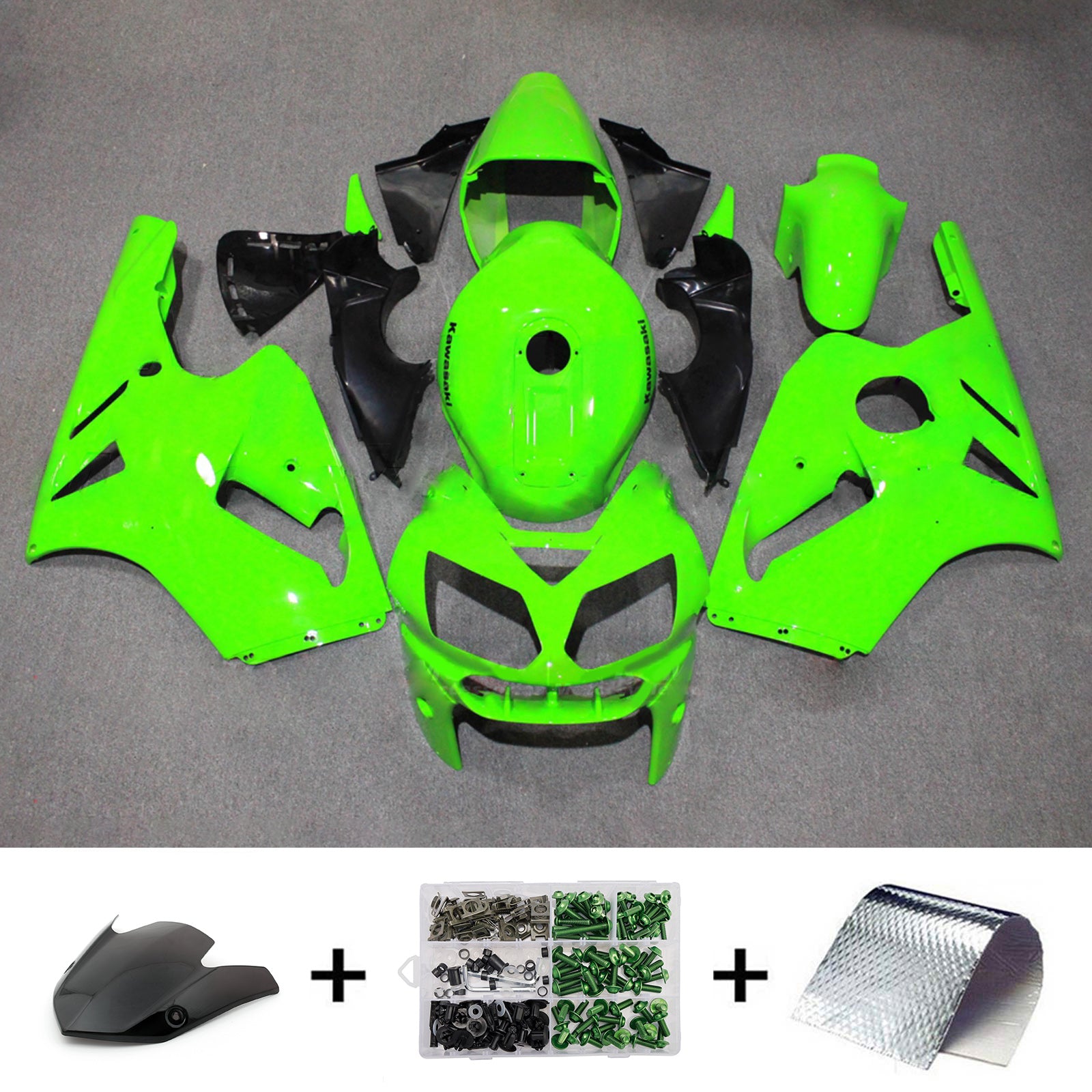 Kit carena iniezione carrozzeria in plastica ABS adatta per Kawasaki ZX12R 2002-2005
