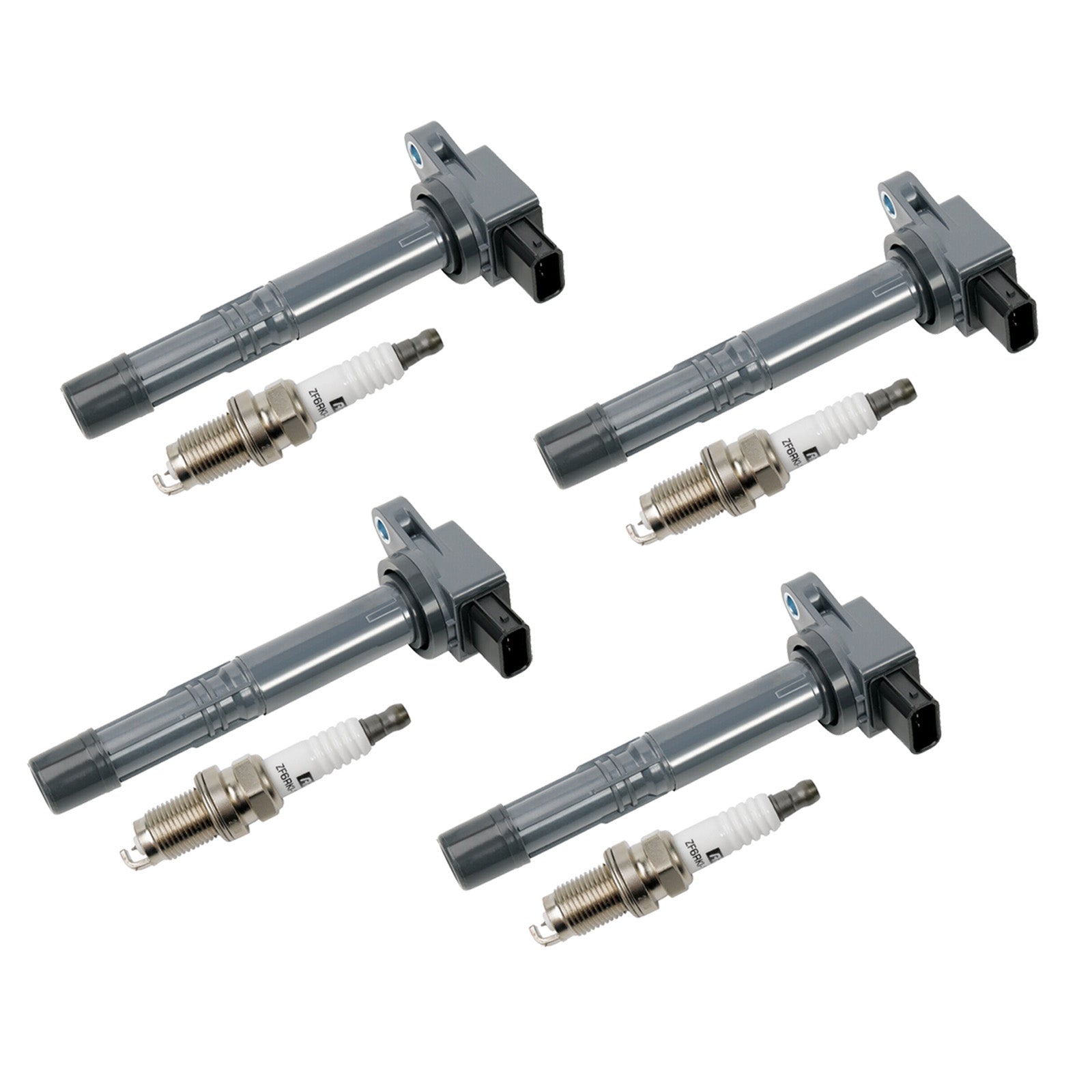 4 bobinas de encendido + bujías UF311 para Honda Accord CR-V Element 2.4L 2003-2007