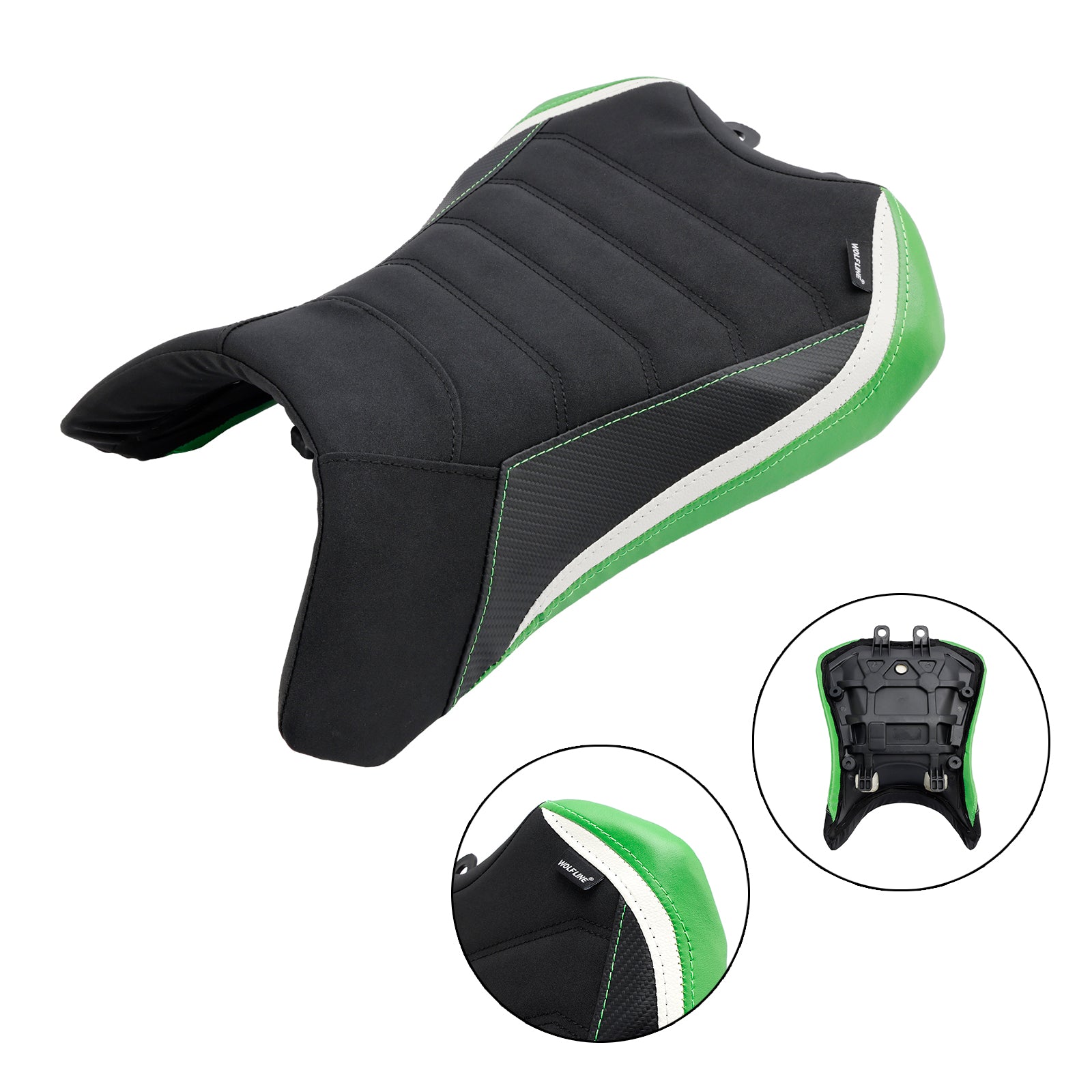 2022-2023 KAWASAKI NINJA 1000SX FRONT DRIVER RAIDER SEAT PALLION SADDLE GRÖN