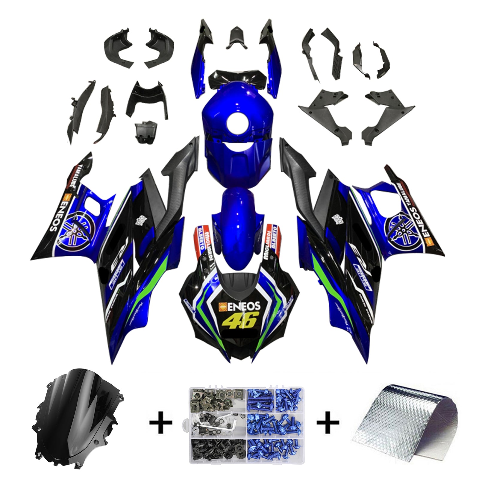 2022-2023 YAMAHA YZF-R3 R25 injektionsmässa kit Bodywork Plastic ABS