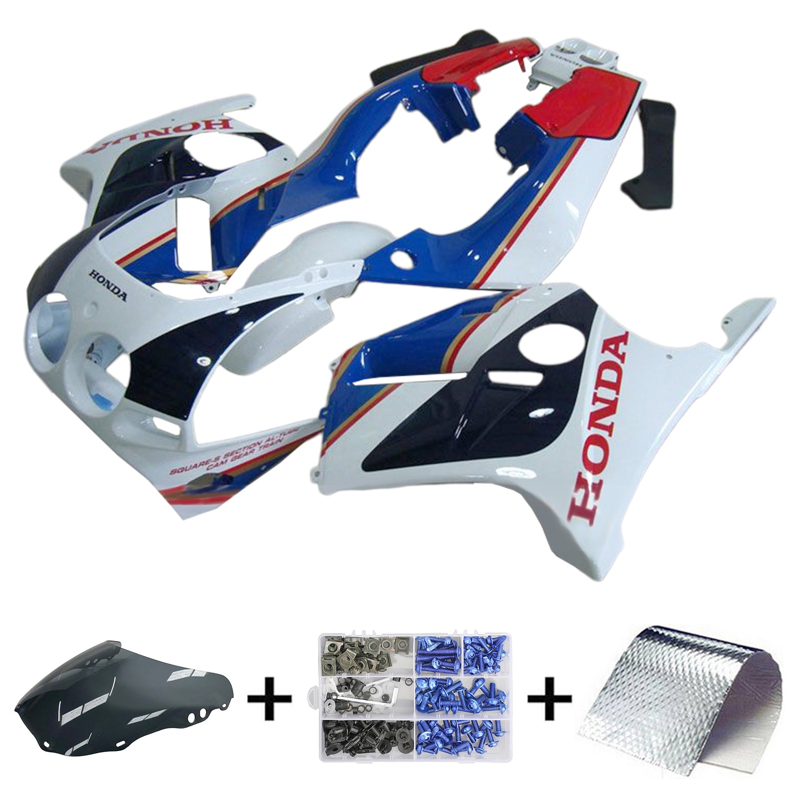 1988-1989 Honda CBR250RR MC19 injektionsmässa kit karosseri