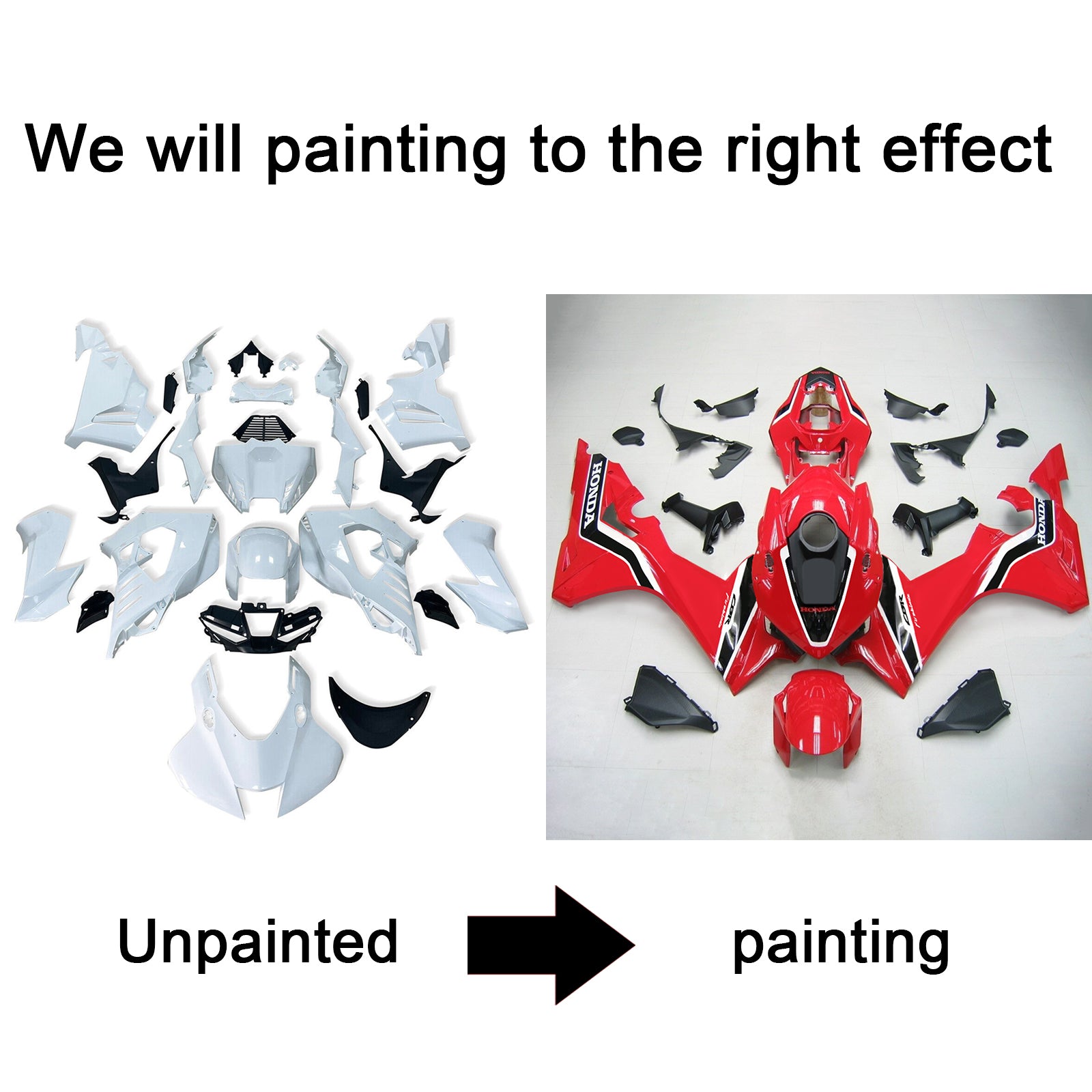 Injectiekuipset carrosserie kunststof ABS voor Honda CBR1000RR-R 2020-2023