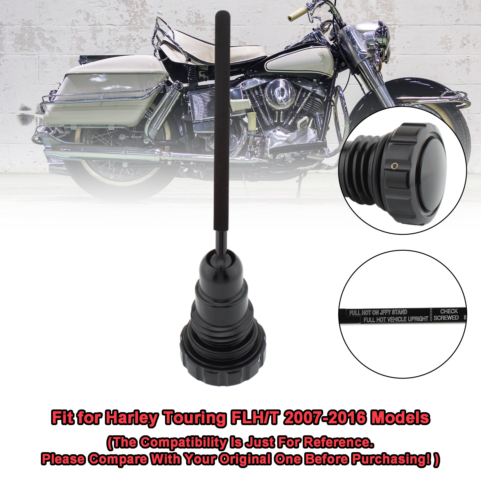 2007-2016 Harley Touring Flh/T Modèles Plug de capuchon de chariot à huile pour la tournée FLH/T