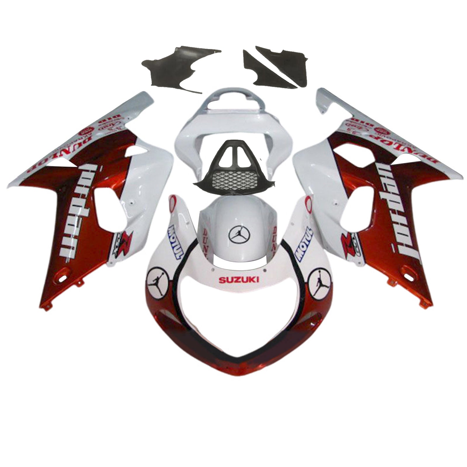 2000-2002 Suzuki gsxr1000 k1 k2 kit de carénage kit de carrosserie en plastique