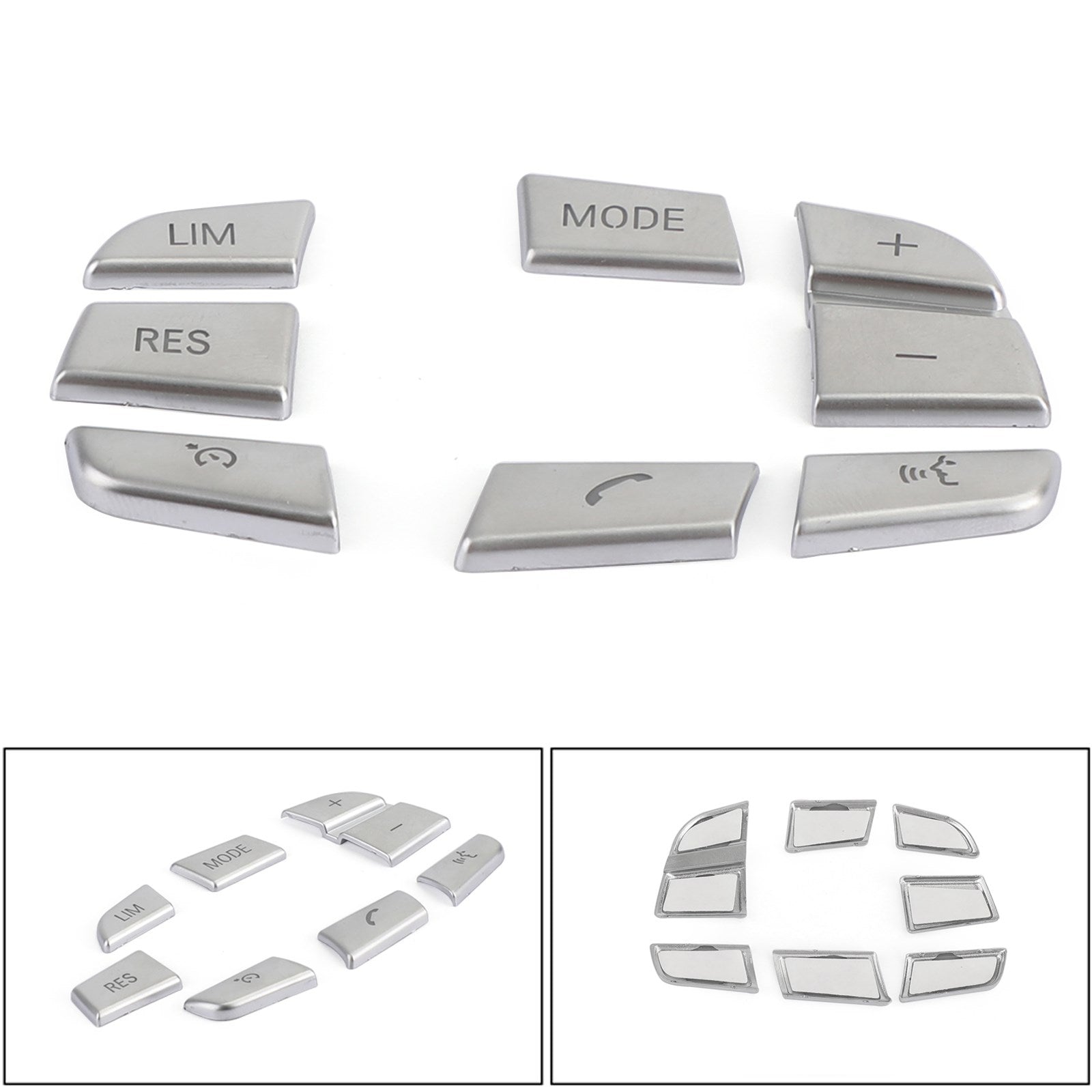 7x Steering Wheel Button Trim Cover Fit For BMW X3 F25(11-17)X4 F26(14-17)B