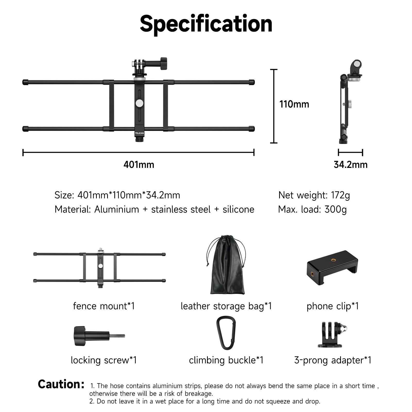 Baseball Tennis Live Broadcast Hanging Net Bracket Stand for GoPro DJI Action4