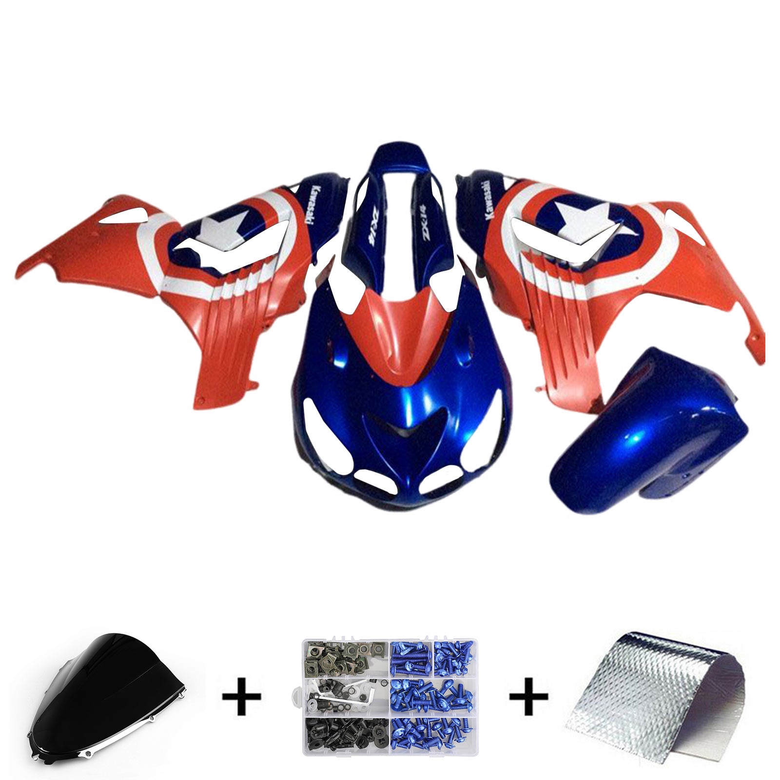 2006-2011 KAWASAKI ZX14R ZZR1400 injektionssats Kit Kroppsarbete