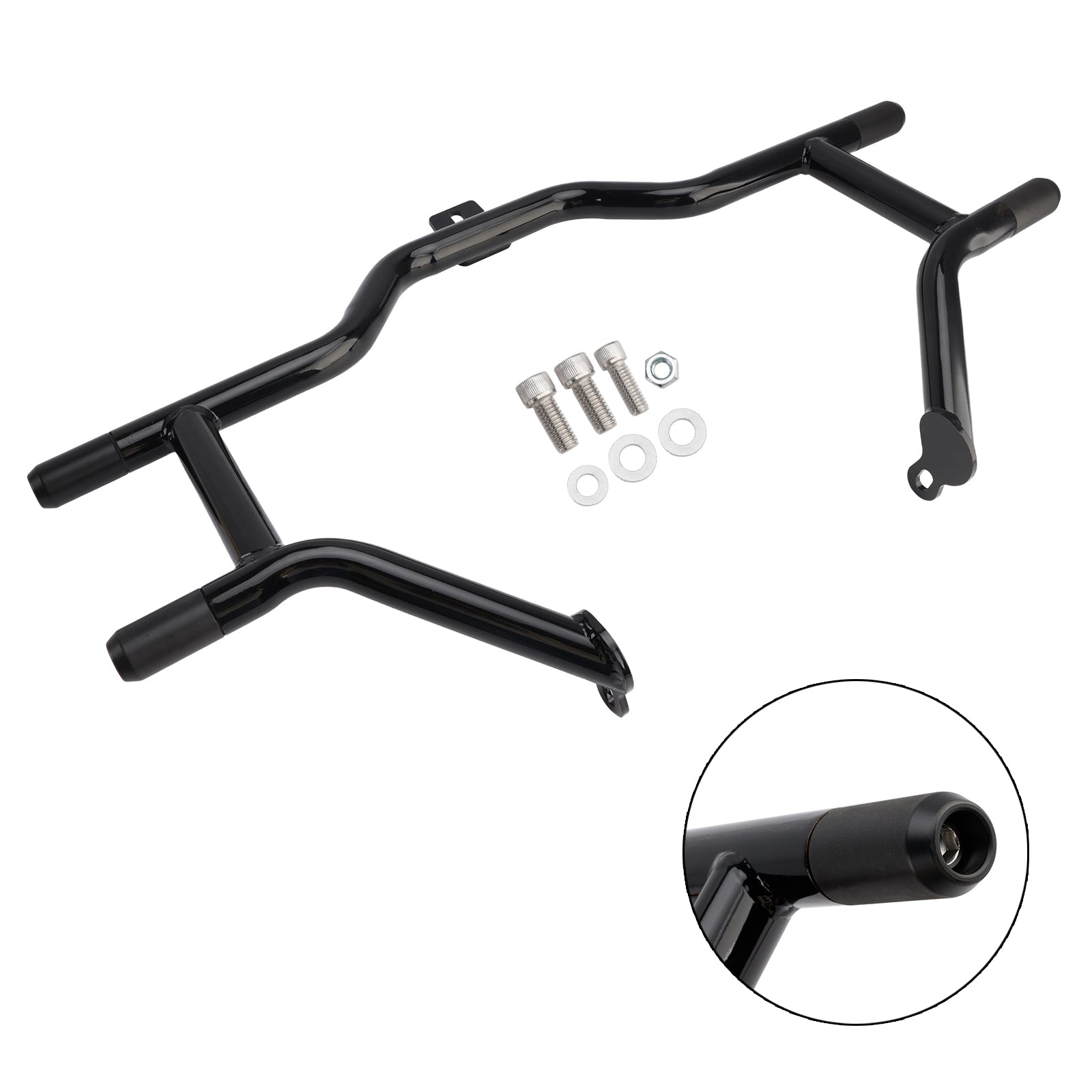 Engine Guard Crash Bar Frame Protector Bumper Black For Touring Road King 09-23