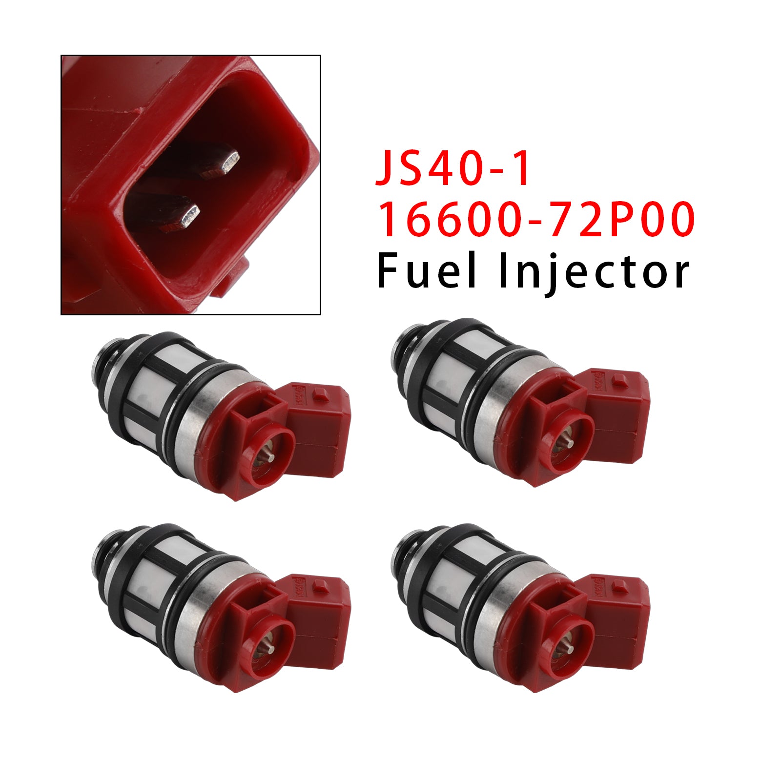 4Pcs Fuel Injector For Nissan D21 XE Pickup 2.4L 93-95 JS40-1 16600-72P00