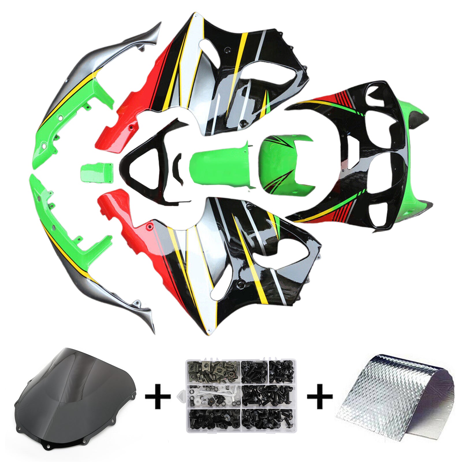 1996-2003 KAWASAKI ZX-7R Injektionsmässa Kit Bodywork Plastic ABS