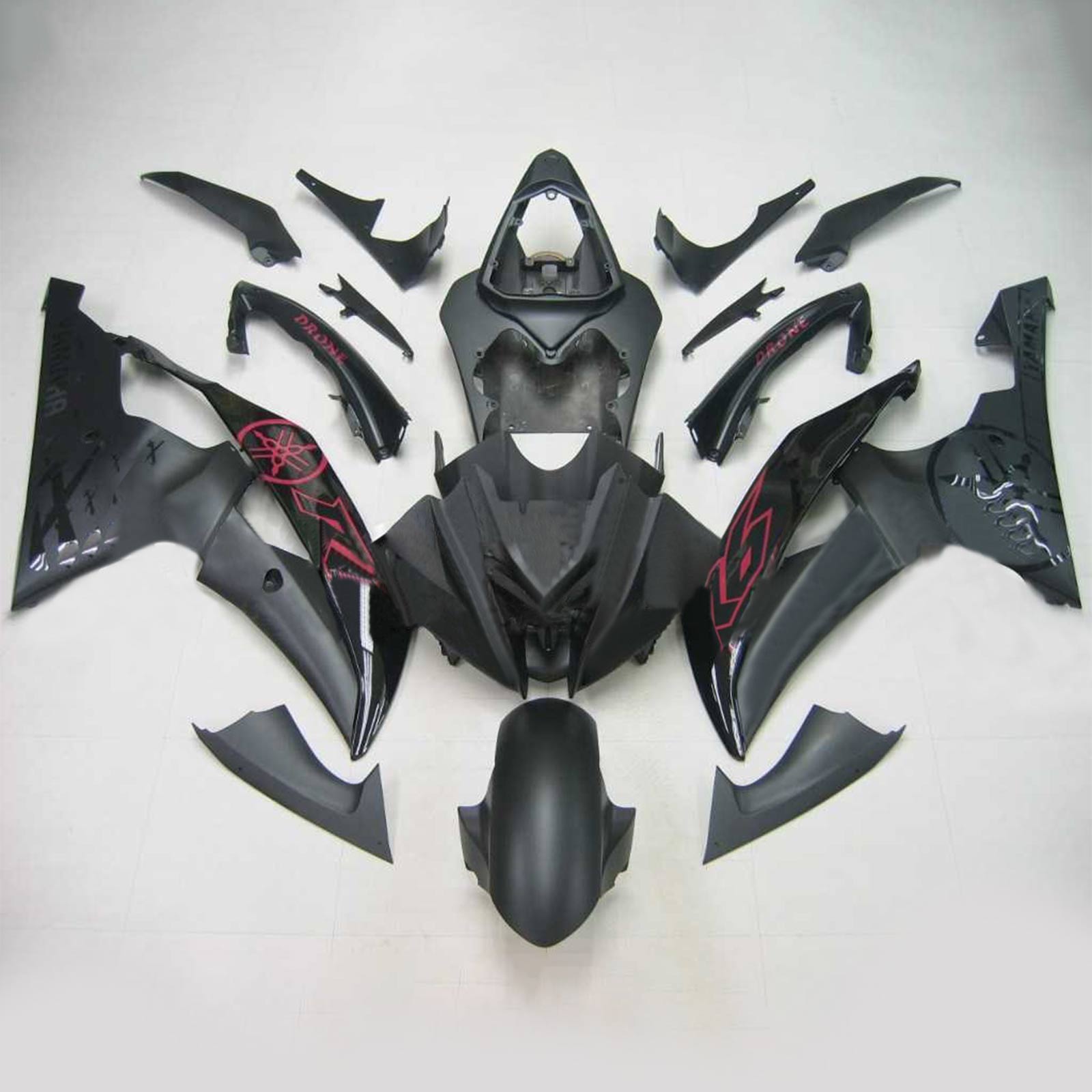 2008-2016 YAMAHA YZF 600 R6 AMOTOPART INJEKTION FAIRING KIT BOODYWORK PLAX ABS #114