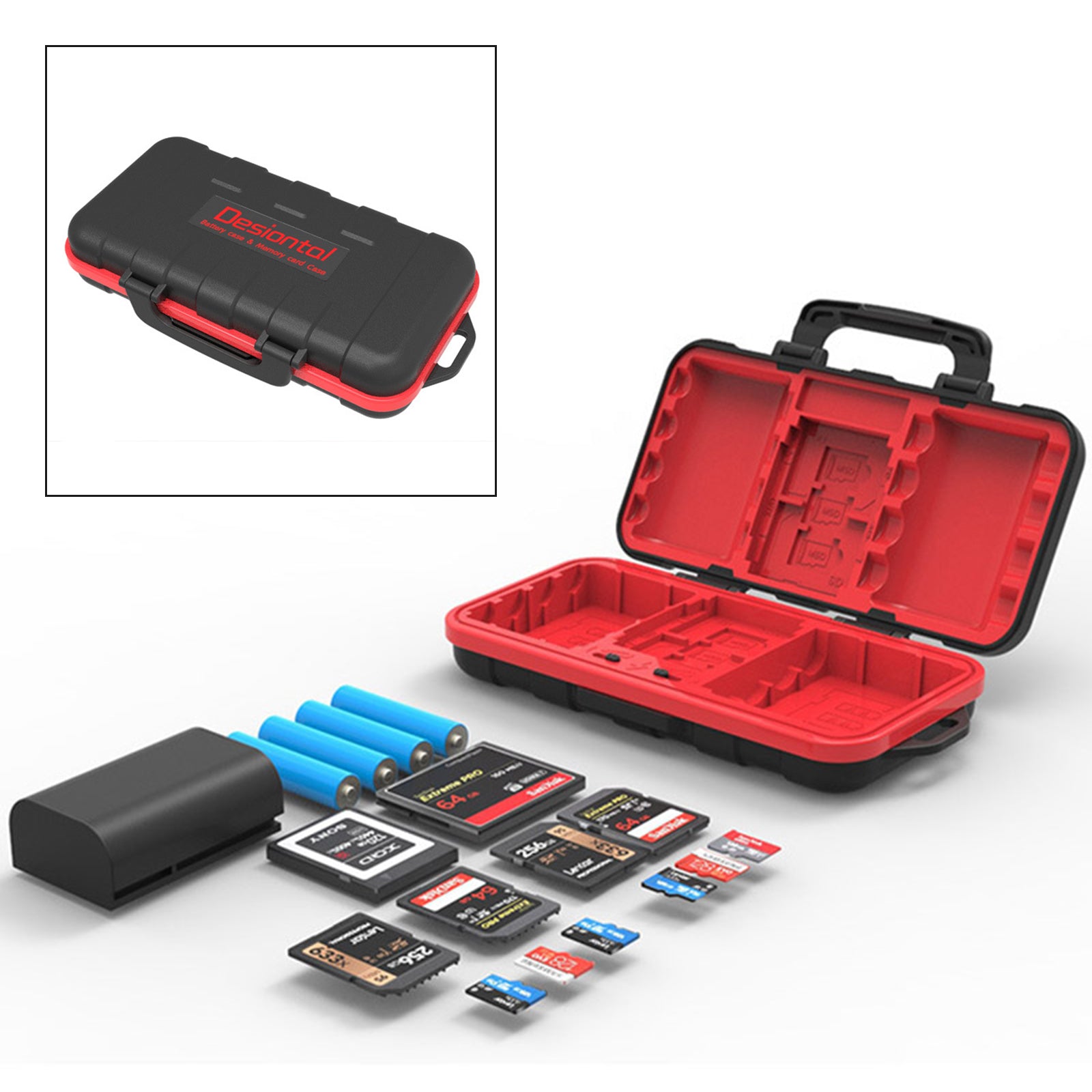 Camera Memory Card Protective Box Camera Battery Box SD/TF Card Storage Box Set