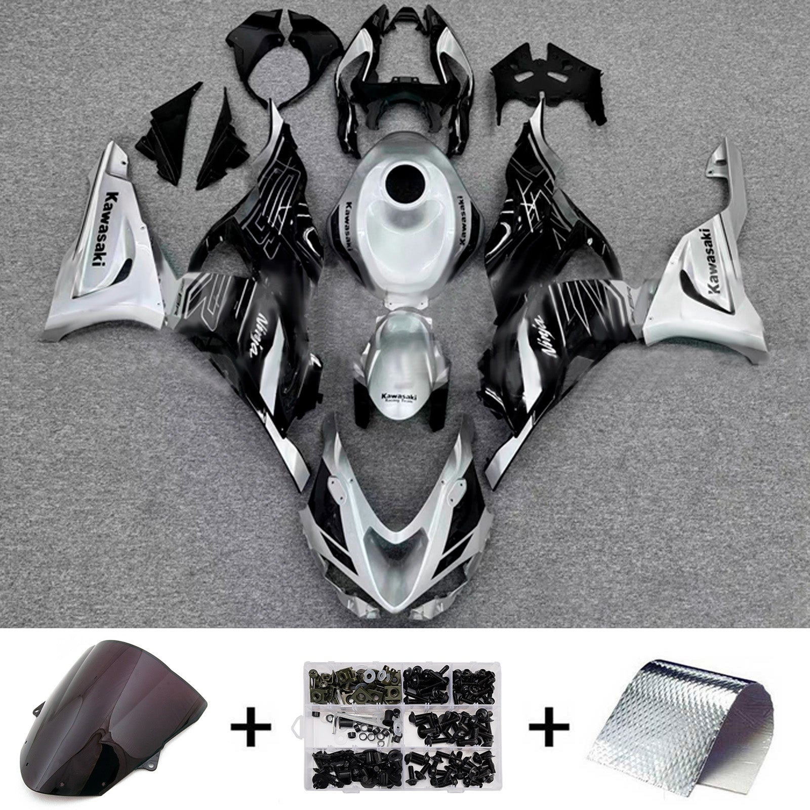 Kit carenatura iniezione carrozzeria in plastica ABS adatta per Kawasaki ZX-6R 2024-2025