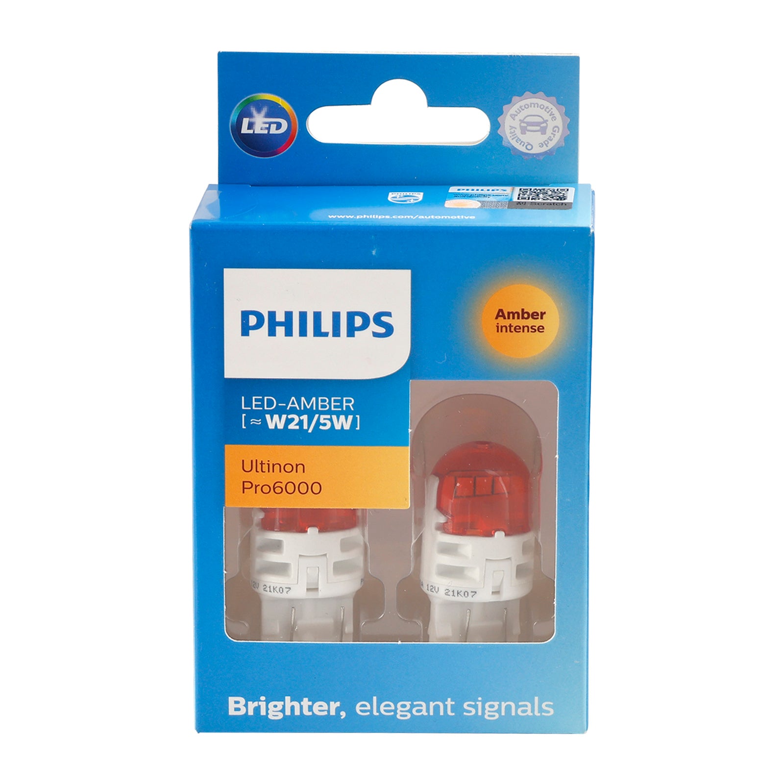 Bilbelysning LED-AMBER Ultinon Pro6000 W21/5W 11066AU60 För PHILIPS