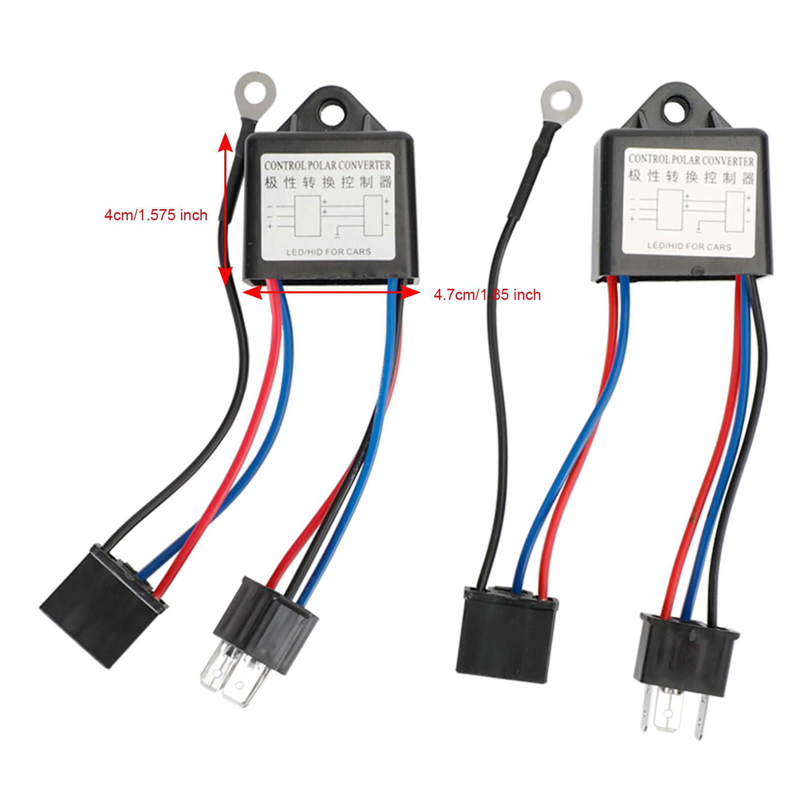 2 stuks polariteitsconversierelais 12 V H4