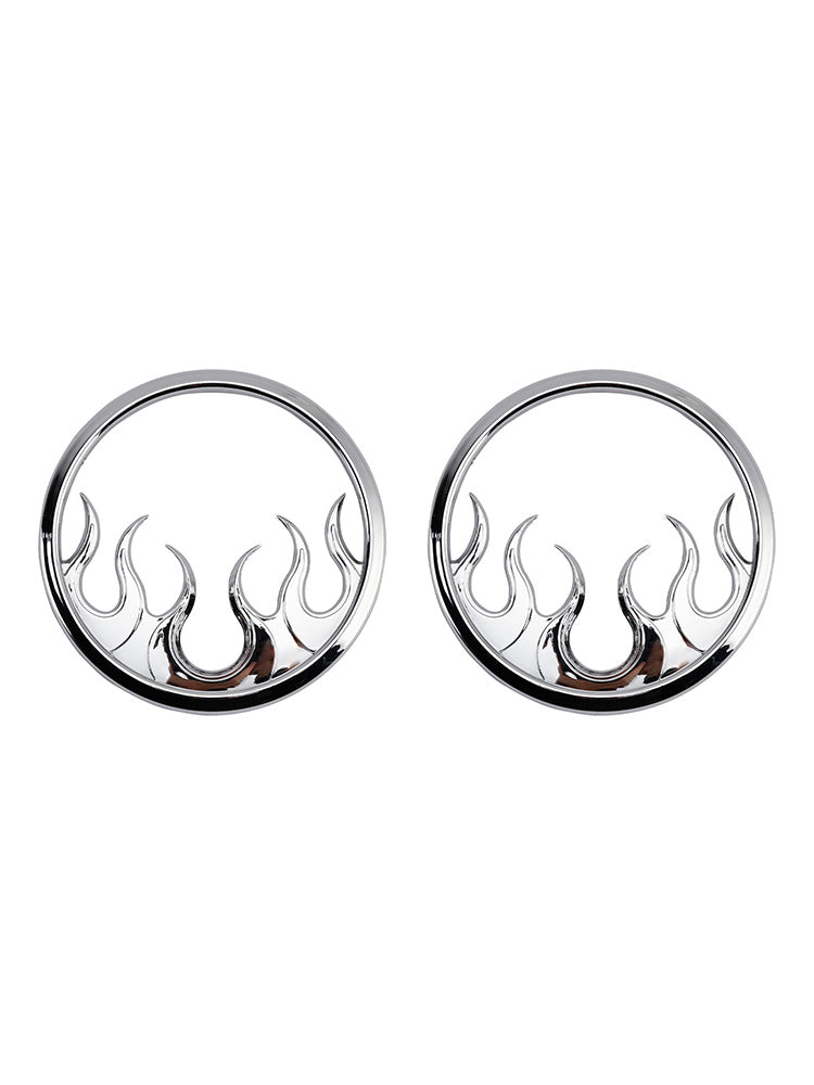 Flame Speaker Grills Accent Trim Cover For Touring Electra Glide Ultra Classic