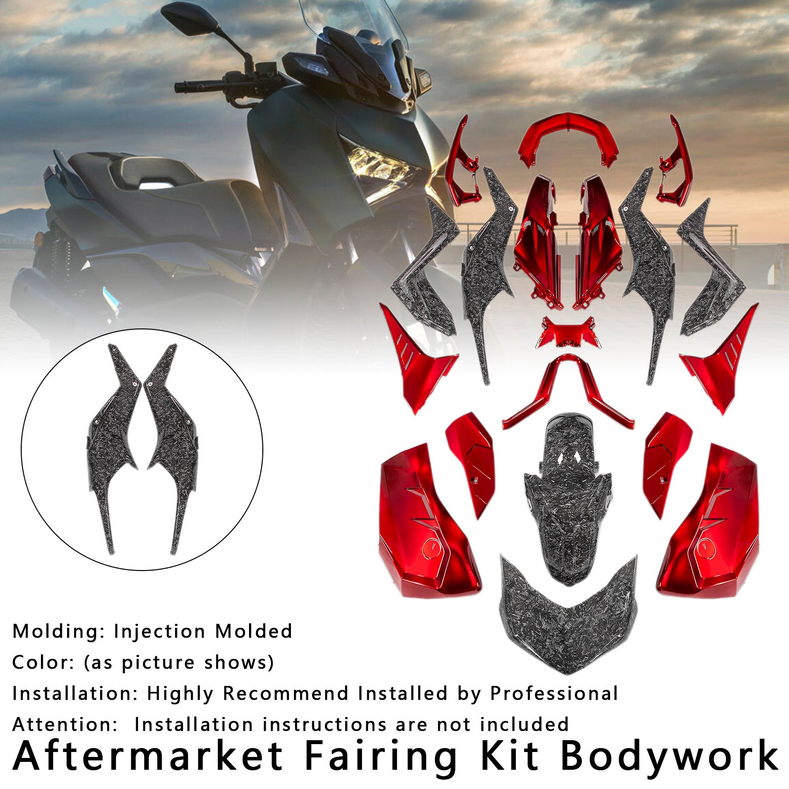 2023-2024 Yamaha X-Max 300 Xmax Injection Bodywork Fairring Kit