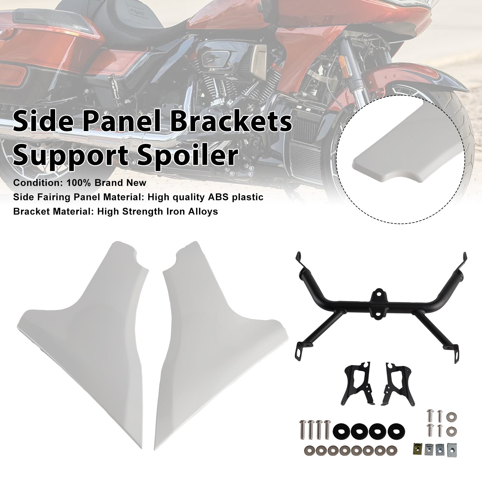 Supports de panneau latéral de mise à niveau Harley CVO Road Glide à partir de 2024, becquet de support
